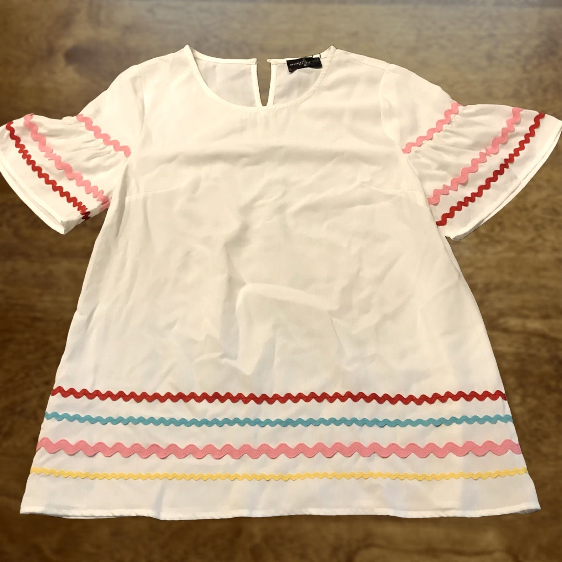 Vintage VINTAGE Beverley Brown Women's Blouse Shirt Striped White S NWT Short Sleeve Round Neck 19” 26” Size S / US 4 / IT 40 - 1 Thumbnail
