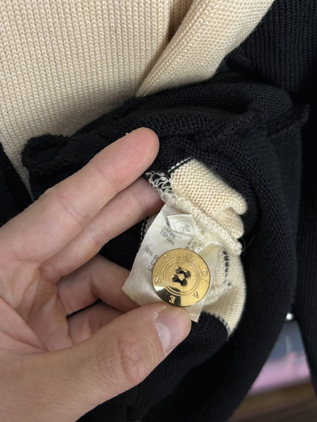 Escada Escada Vintage Two Tone Wool Buttoned Cardigan Sweater Size M / US 6-8 / IT 42-44 - 9 Thumbnail