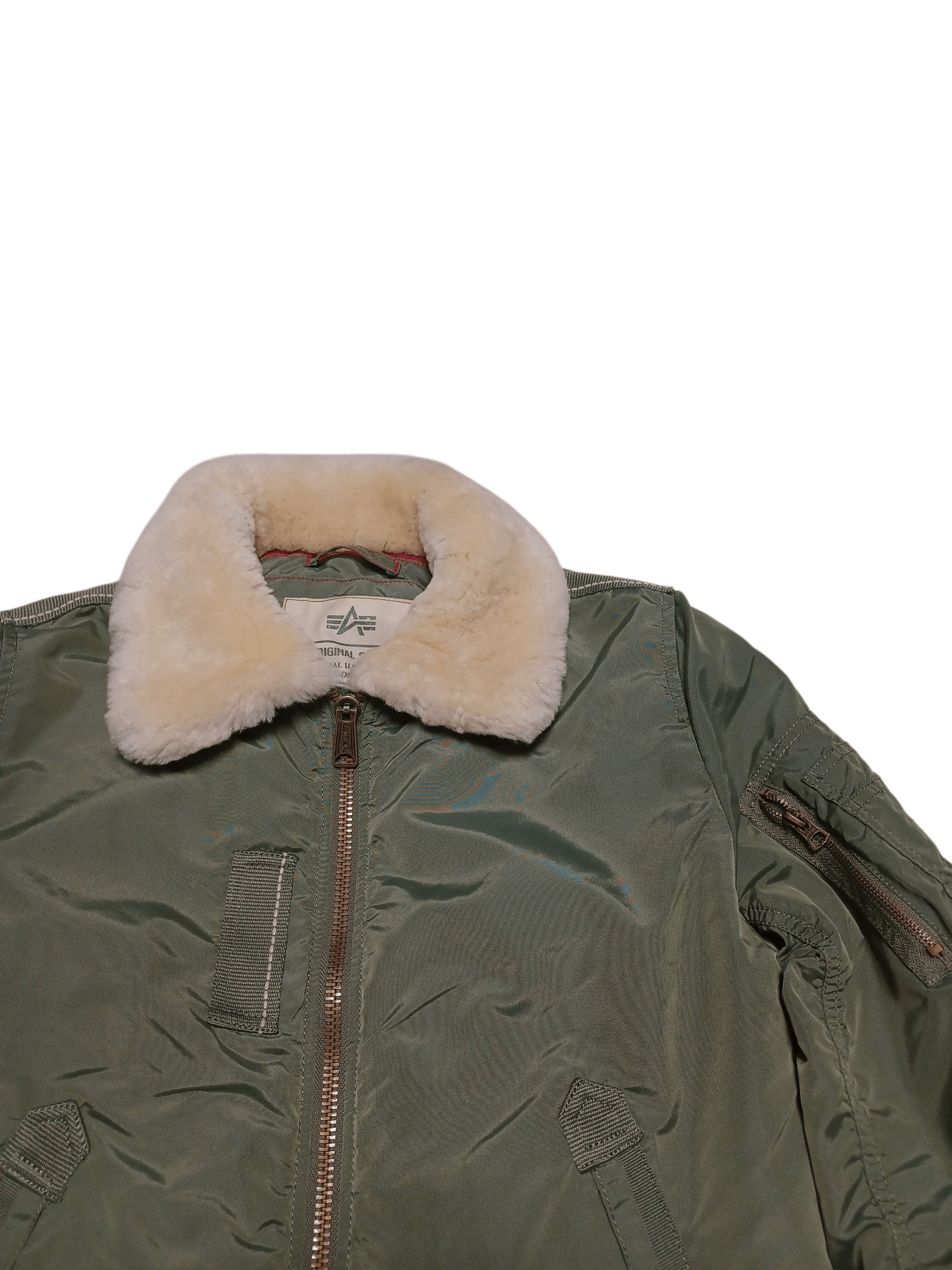 Alpha Industries ALPHA INDUSTRIES VINTAGE FAUX FUR MILITARY BOMBER JACKET Size US S / EU 44-46 / 1 - 2 Thumbnail