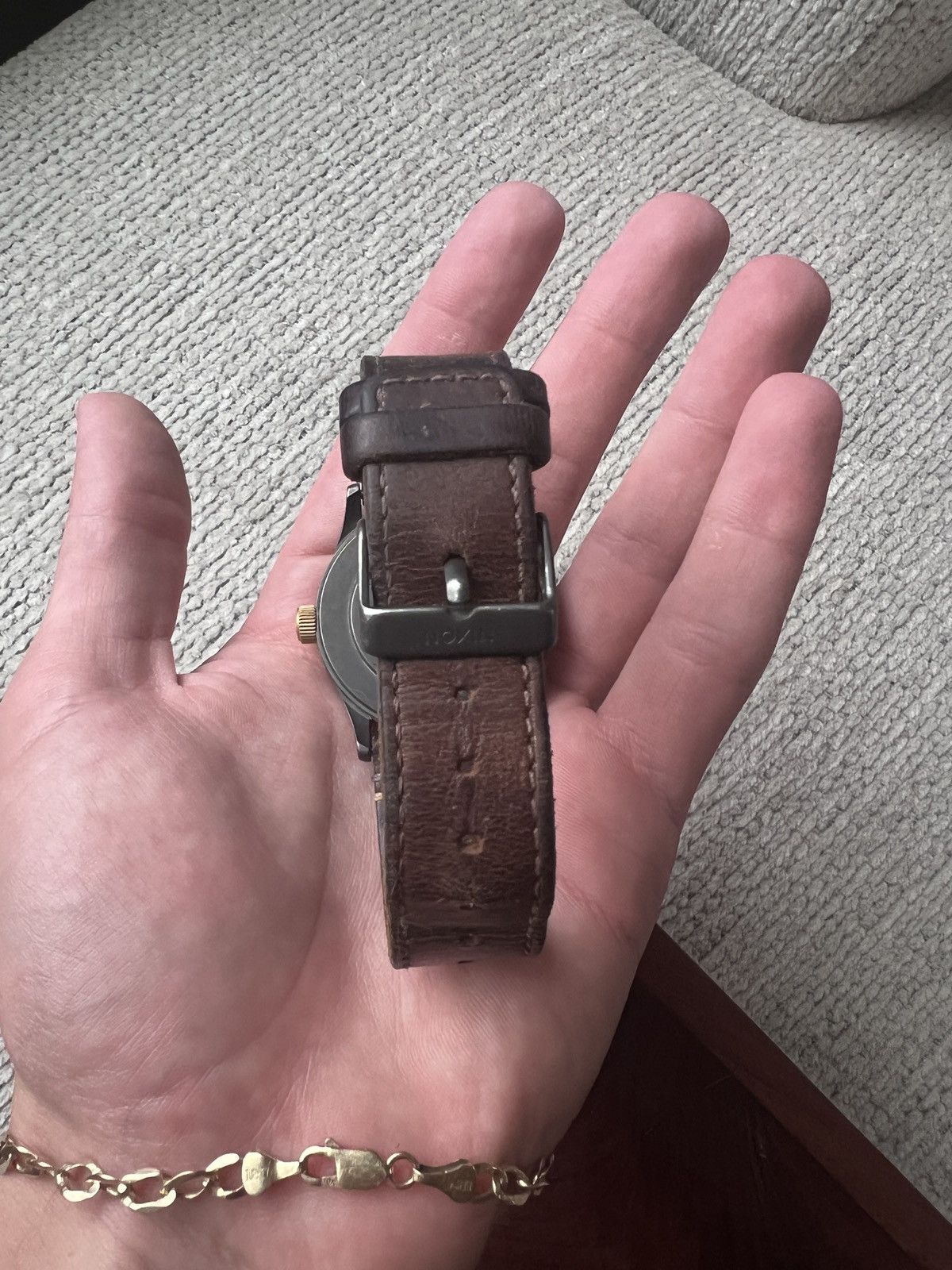 Nixon Nixon Sentry 38 Leather Stainless Steel Watch Size ONE SIZE - 3 Thumbnail