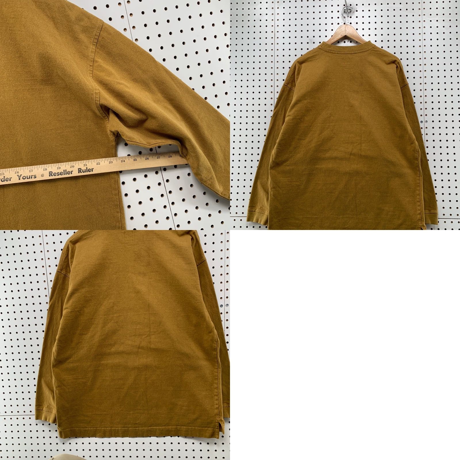 VINTAGE Gap Shirt Mens Large Brown Long Sleeve Heavyweight 100% Cotton