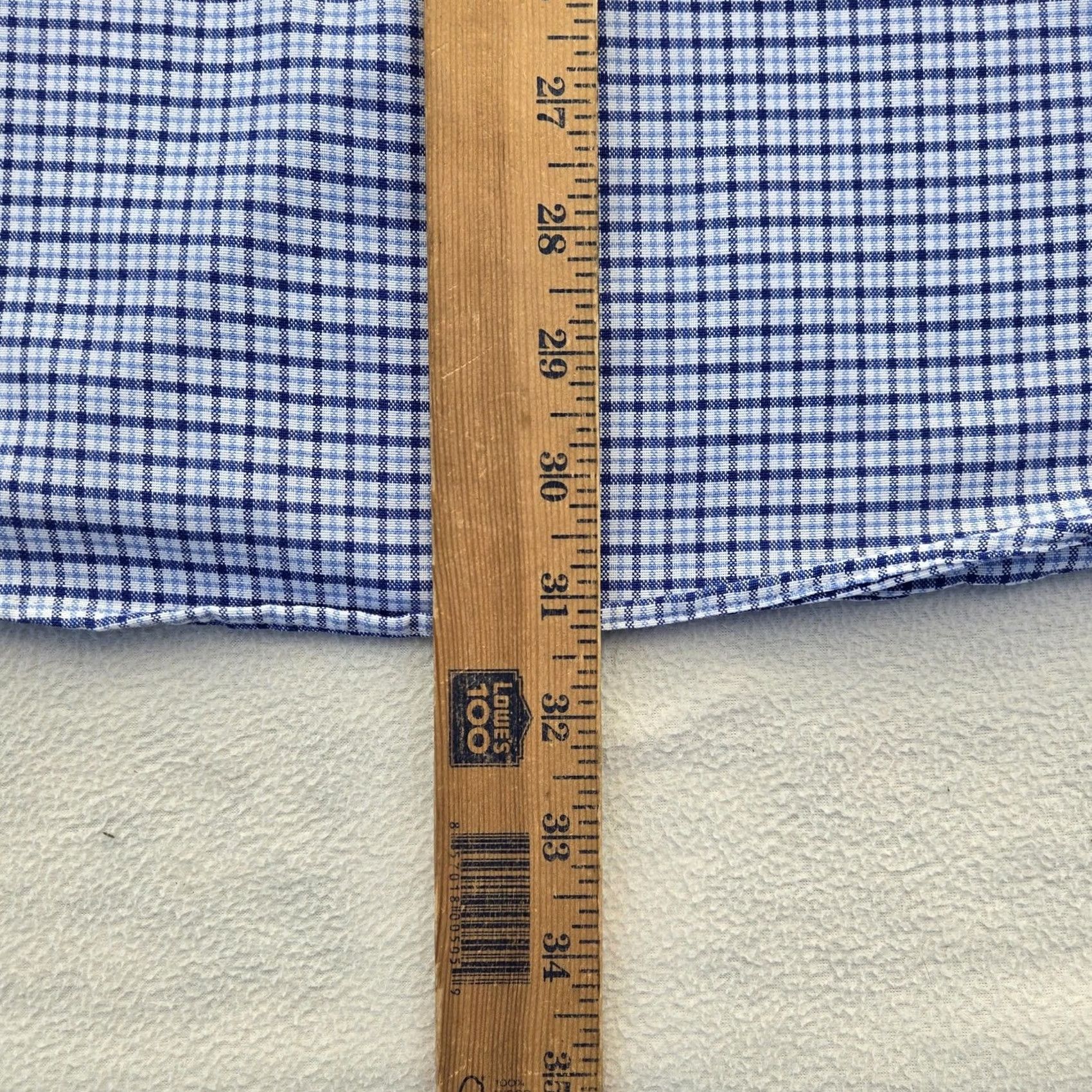 Vintage L.L. Bean Shirt Mens Large Blue Check Button Down Long Sleeve Cotton Blend Pocket Size US L / EU 52-54 / 3 - 7 Thumbnail