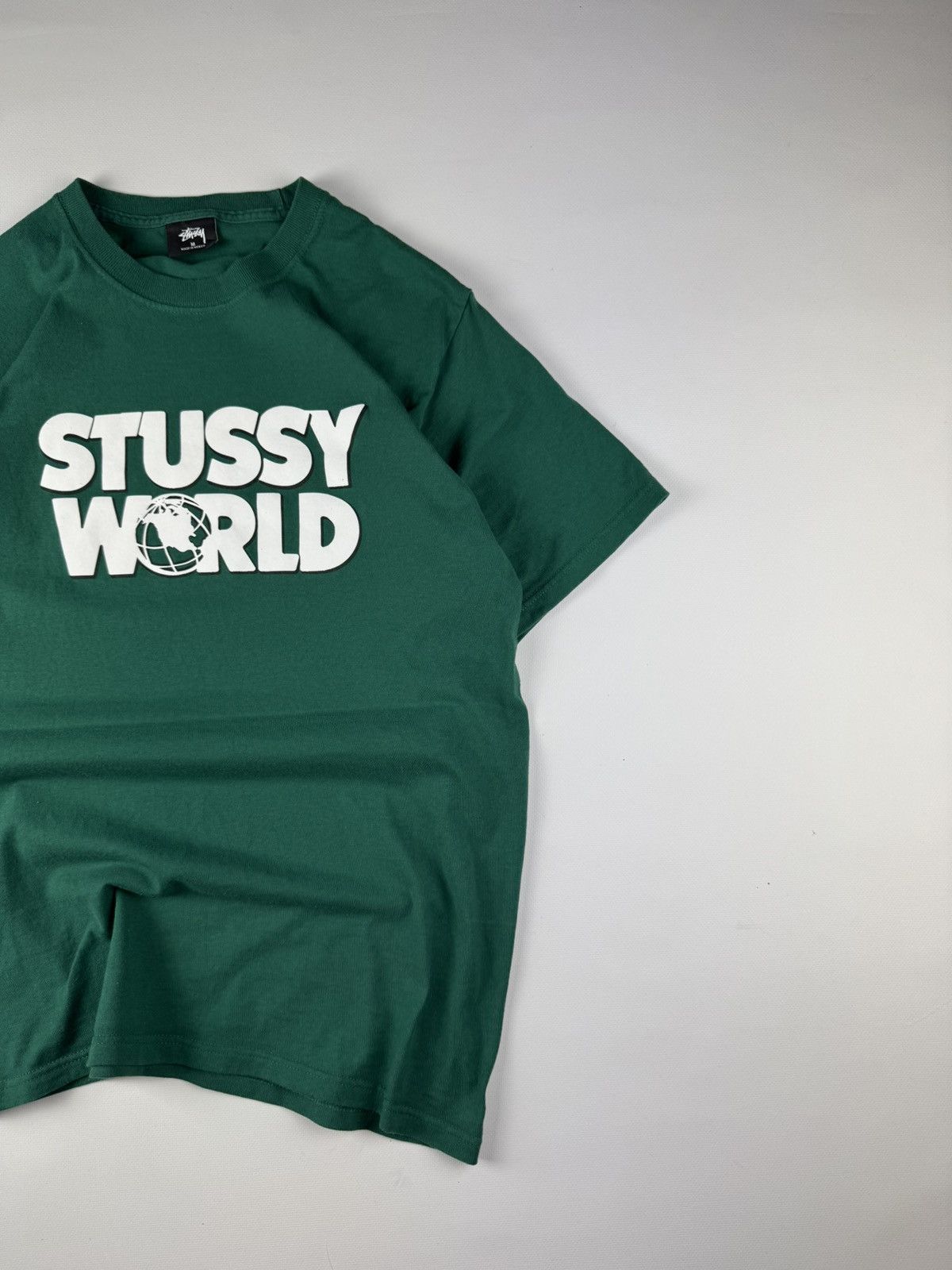 Stussy Stüssy World Tee Dark Green T-Shirt Size US M / EU 48-50 / 2 - 3 Thumbnail