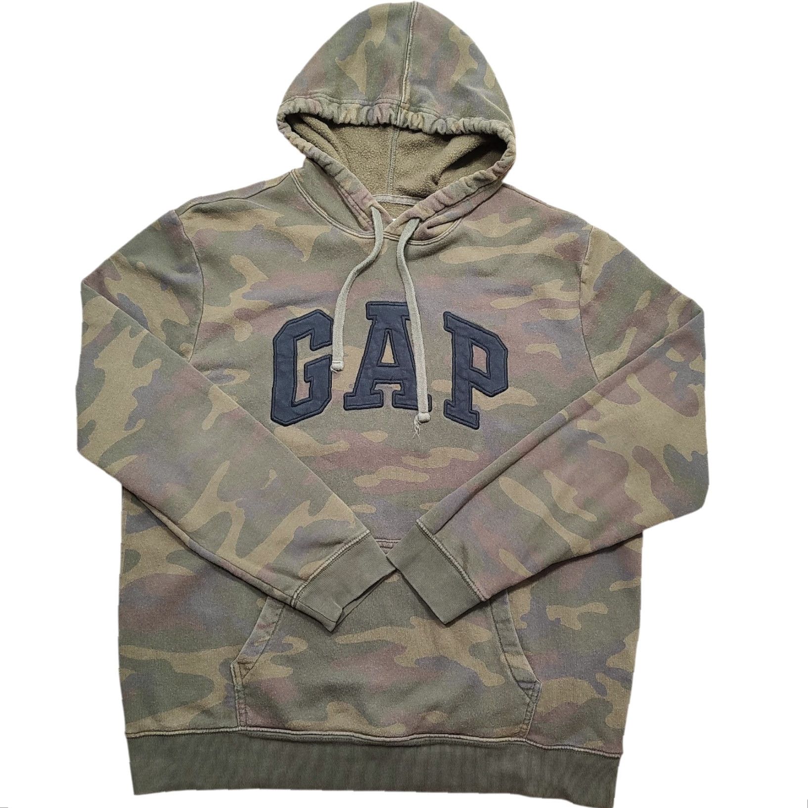 Gap Gap Camo Hoodie Green Logo Faded Pullover Sweatshirt L Mens Large Camouflage Grunge Military Outdoors All Seasons Pockets Hooded Size US L / EU 52-54 / 3 - 2 Thumbnail
