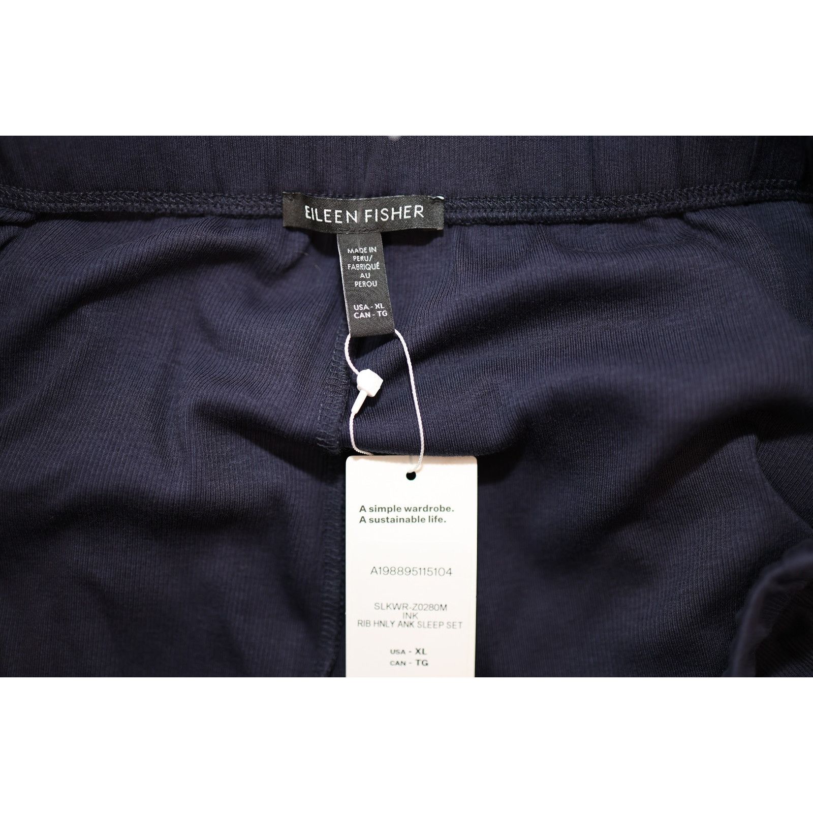 Eileen Fisher EILEEN FISHER Ribbed Organic Cotton Straight Pants Size XL Size 38" / US 16 / IT 52 - 4 Thumbnail
