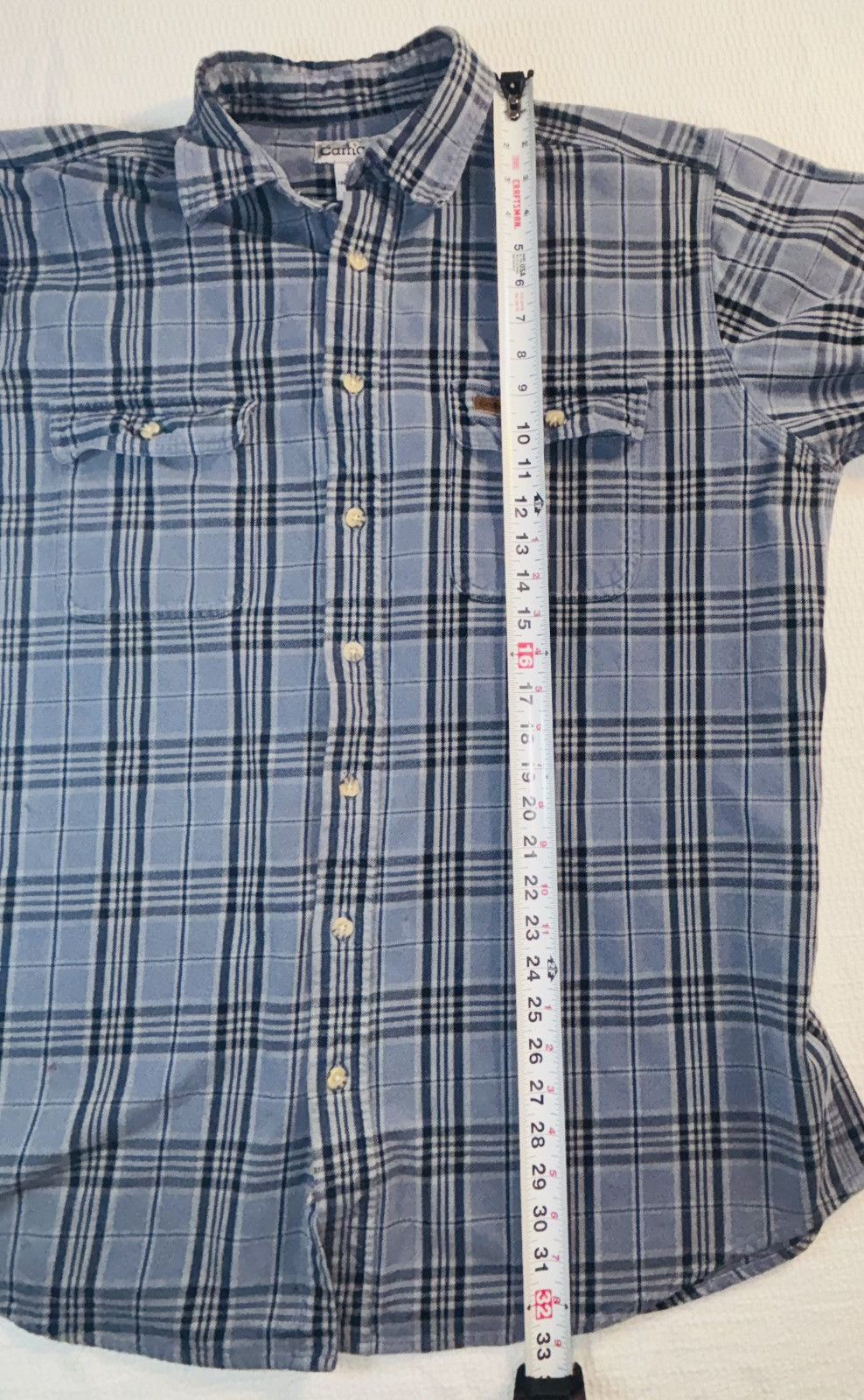 Carhartt VTG leather tag Carhartt flannel work jacket Size US XL / EU 56 / 4 - 8 Thumbnail