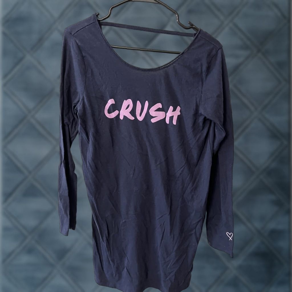 Victoria's Secret Victoria Secret Shirt Women's Small Blue Sleep Tshirt Long Sleeve Crush Open Back Size S / US 4 / IT 40 - 1 Thumbnail