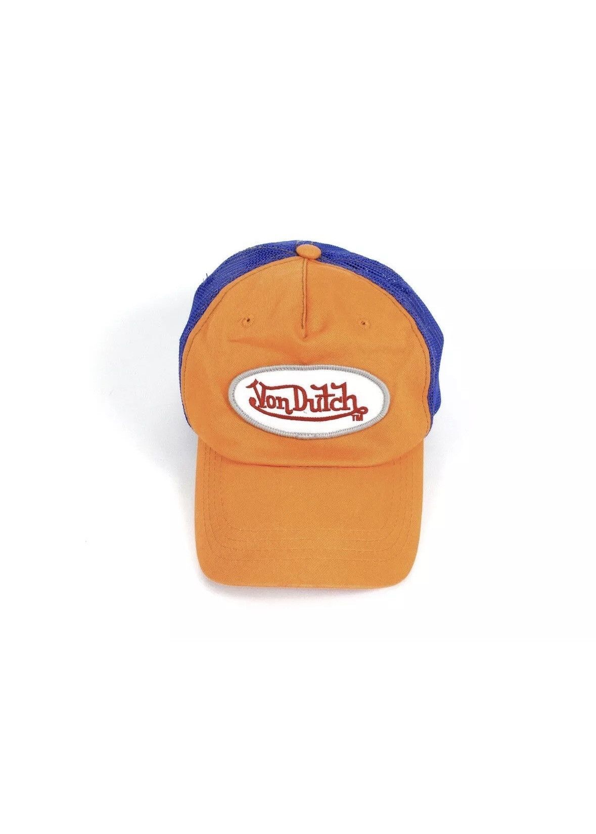 Von Dutch Von Dutch Logo Y2K Orange Blue Trucker Cap Hat 00s Size ONE SIZE - 2 Thumbnail