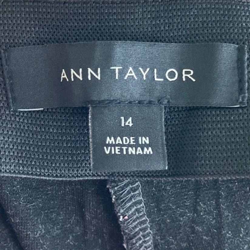 Ann Taylor Ann Taylor Womens Dress Pants Gray Black Herringbone High Rise Slim Straight 14 Size 24" / US 00 / IT 34 - 5 Thumbnail