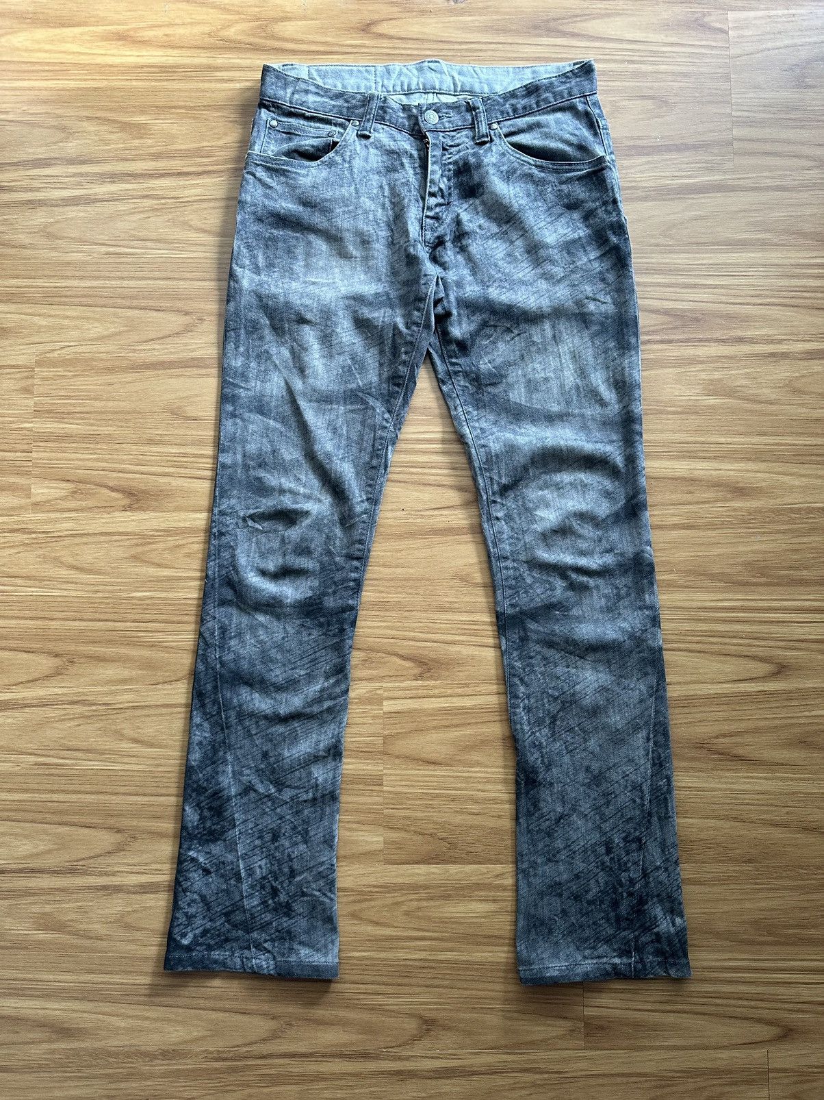 Le Grande Bleu (L.G.B.) Tornado Mart Japan Flare Mud Wash Denim Pant Size US 30 / EU 46 - 1 Thumbnail