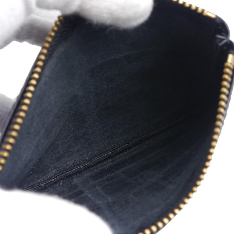 Comme des Garcons Wallet Coin Case Leather Embossed Design Black Size ONE SIZE - 7 Thumbnail