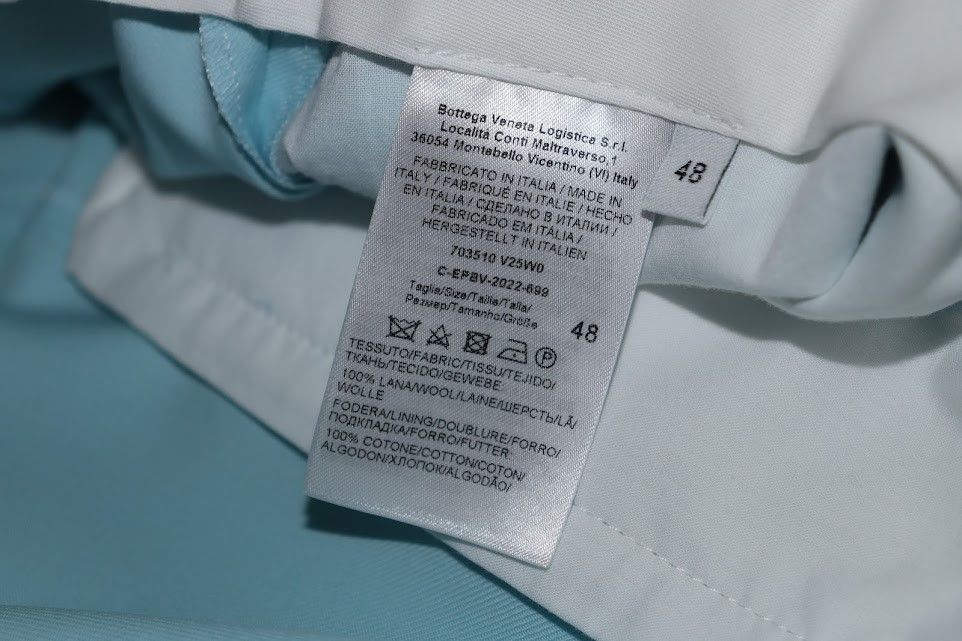 Bottega Veneta o1rshd1 Light Wool Twill Trousers in Pale Blue Size US 32 / EU 48 - 10 Thumbnail
