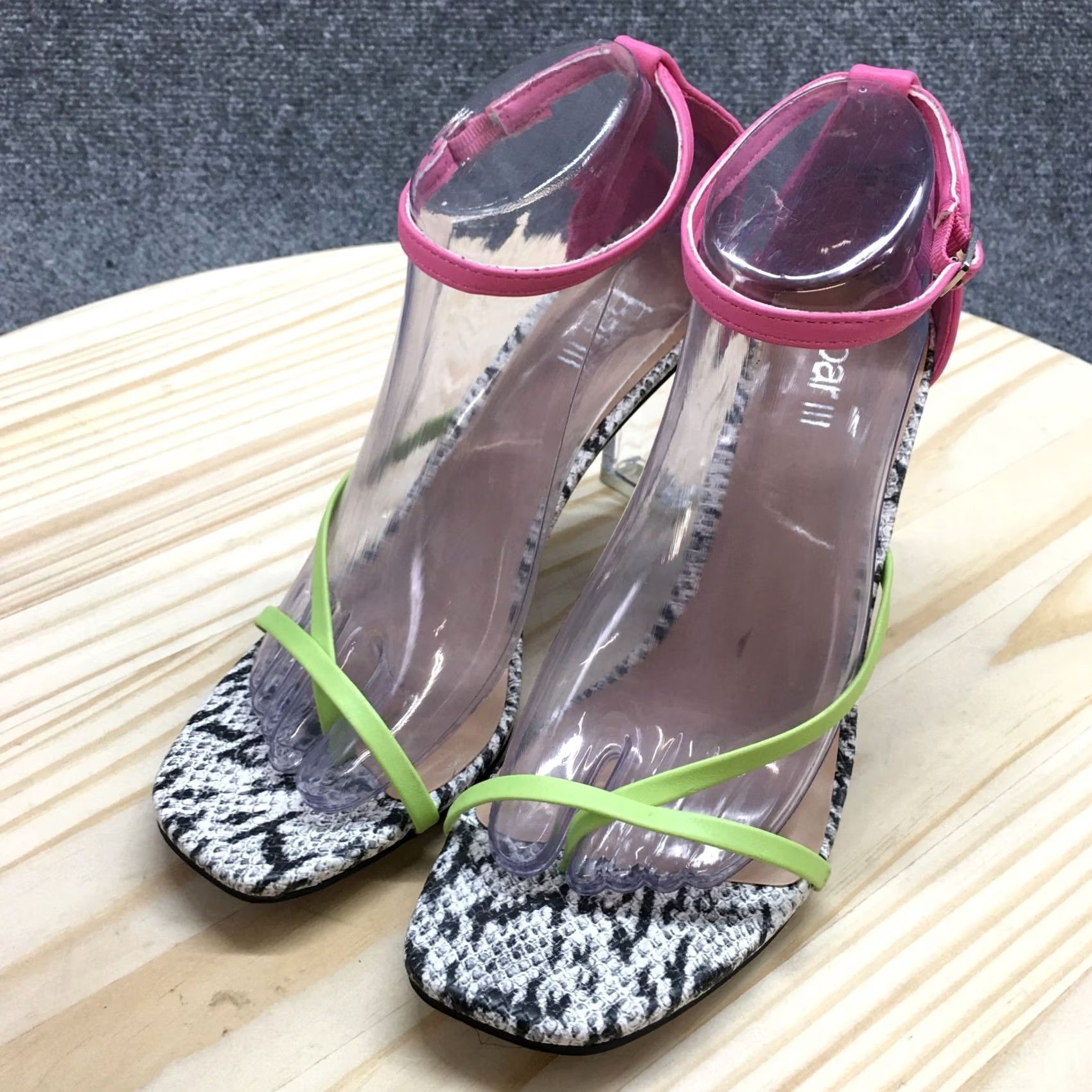 Bar III Bar III Dress Hels Womens 8.5M Blakke Ankle Strap Multicolor Faux Leather NEW Size M / US 6-8 / IT 42-44 - 3 Thumbnail