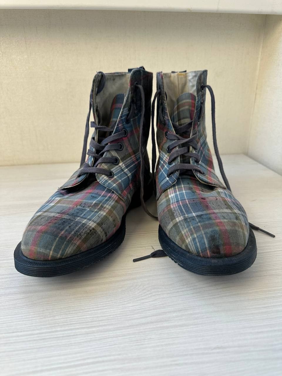 Dr. Martens Dr. Martens 1460 Tartan Plaid Fabric Ankle Combat Boot Size US 6 / EU 39 - 4 Thumbnail