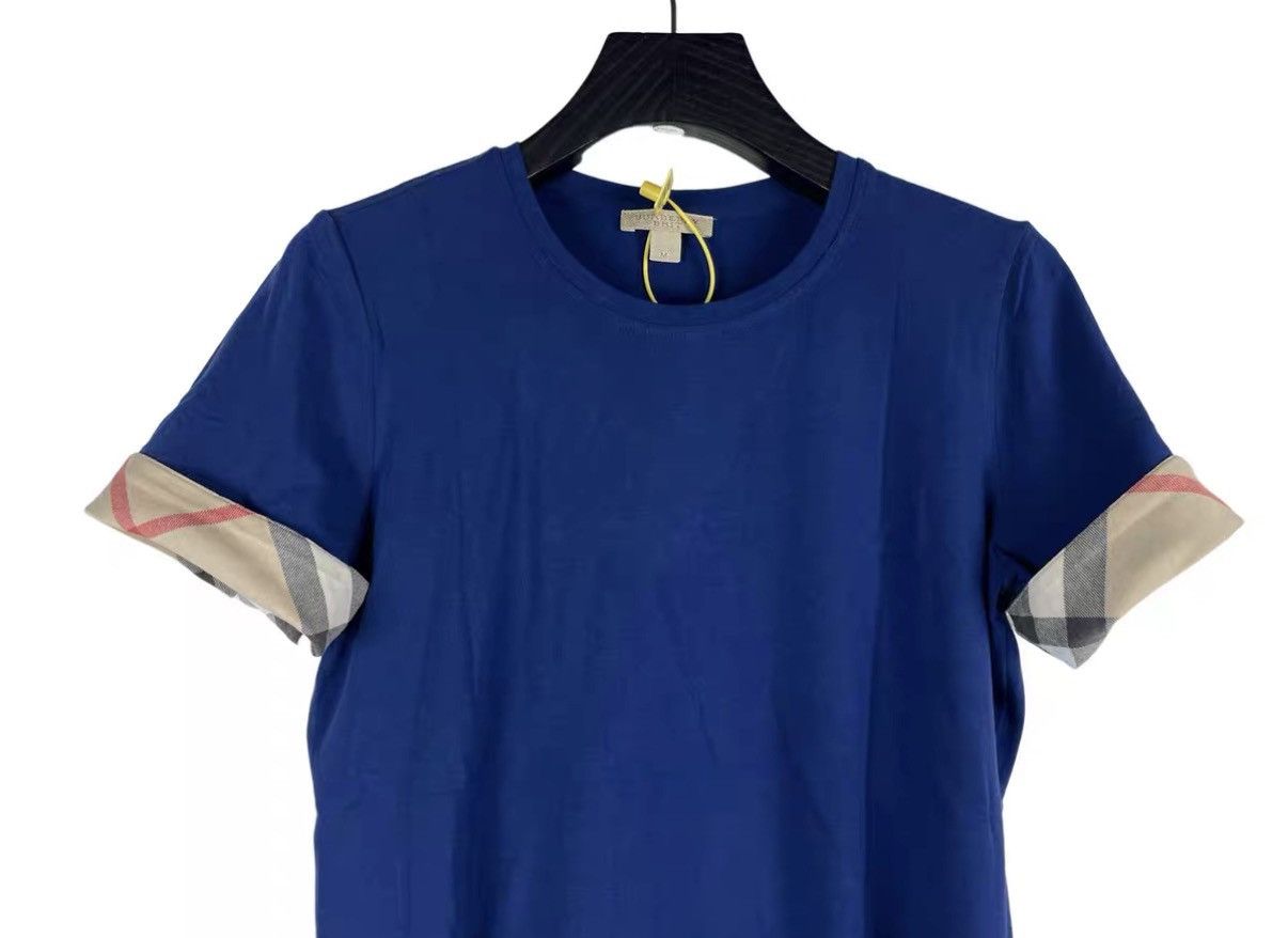 Burberry Burberry Blue Short Sleeve with Cuff Check Detail J31 Size US M / EU 48-50 / 2 - 3 Thumbnail