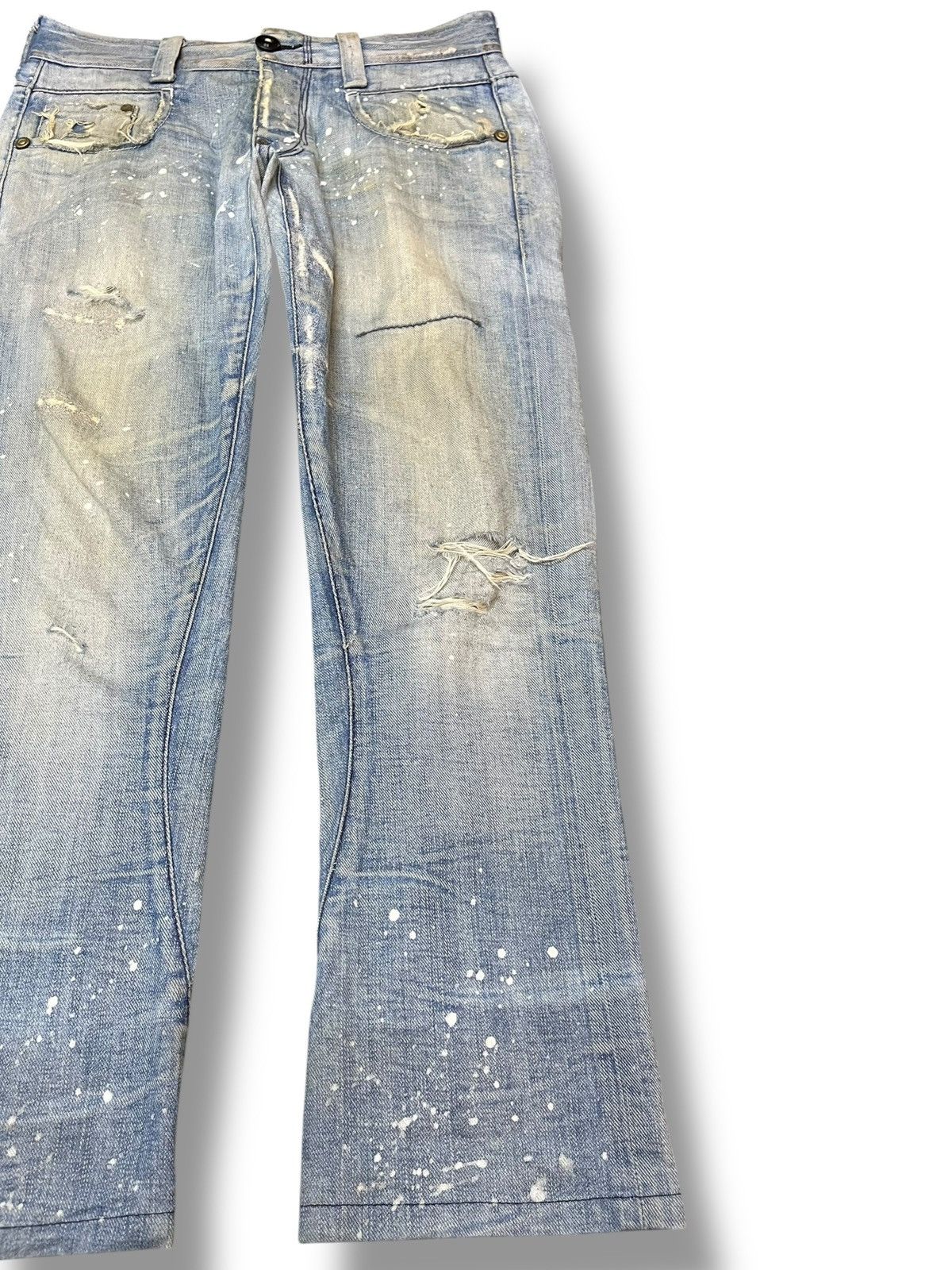 G-Star Vintage G-Star Raw Distressed Paint Splatter Denim Size US 32 / EU 48 - 4 Thumbnail