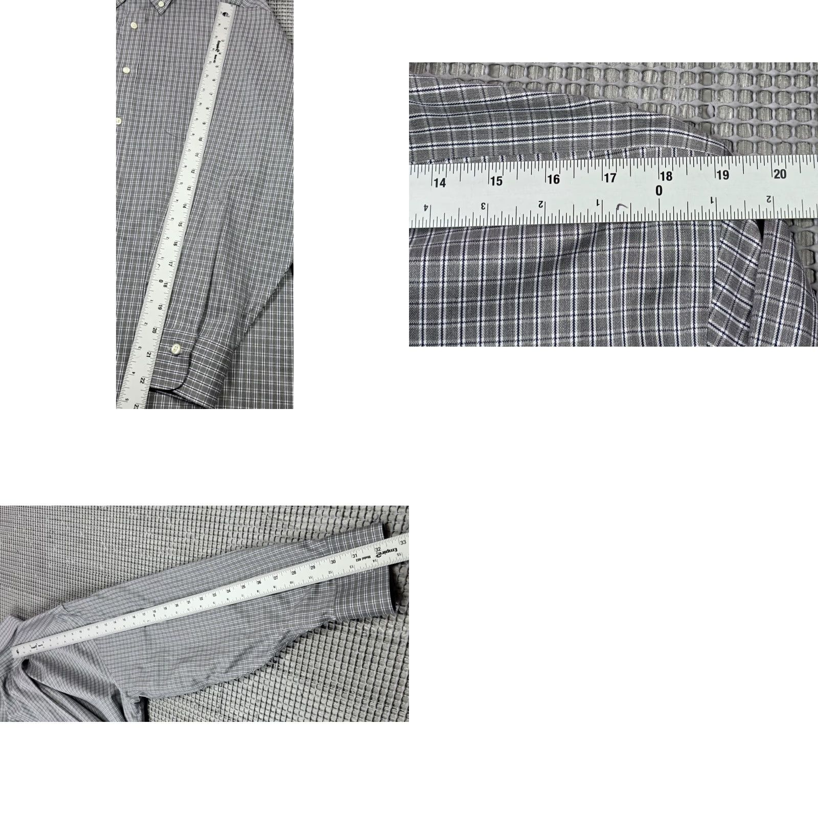 Brooks Brothers Brooks Brothers Button-Up Oxford Shirt Sz 16.5-32 Regent Gray Plaid Long Sleeve Mens Regular Slim Blue/Gray Oxford 1818 OCBD Modern Office Size US M / EU 48-50 / 2 - 9 Thumbnail
