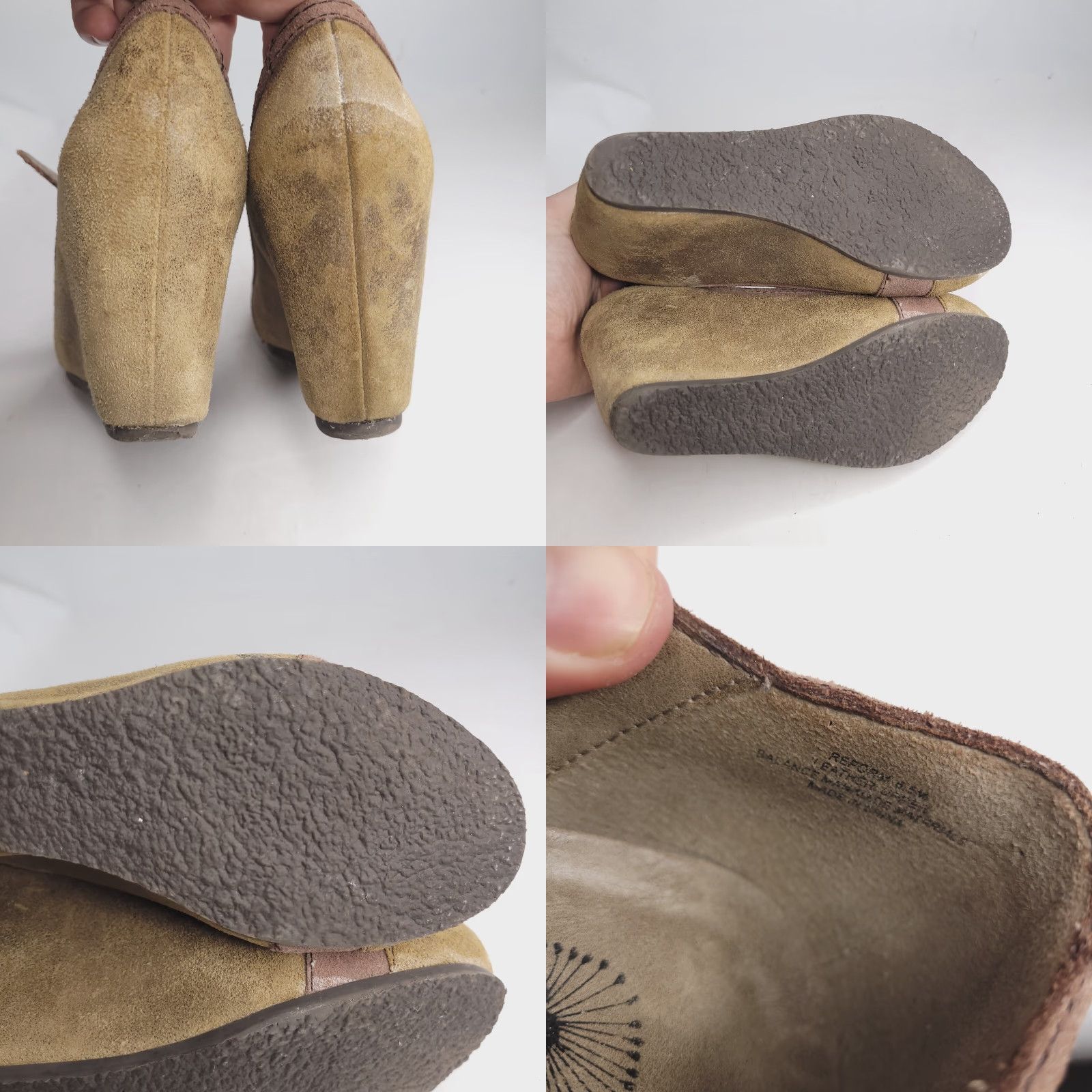 Vintage OTBT Reform Sandal Wedge Suede Size 6.5 Brown Buckle Ankle Strap Woman M Heel Wedge Model Reform Size US 7 / IT 37 - 8 Thumbnail