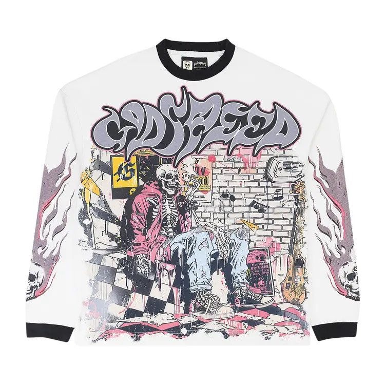 Godspeed Godspeed Stoner Long-Sleeve T-Shirt 'White' Size Medium Size US M / EU 48-50 / 2 - 1 Thumbnail