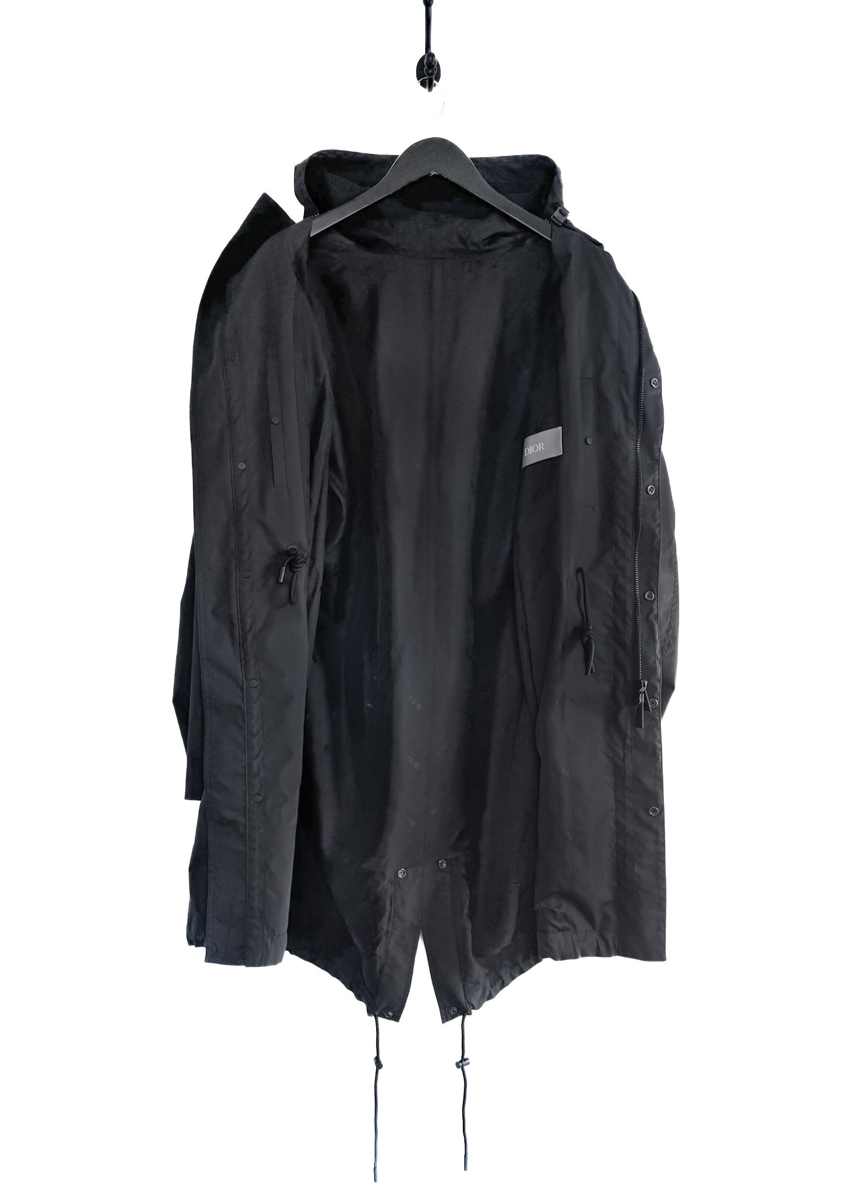 Dior × Stussy Dior Shaw Stussy Logo Print Black Parka Jacket Size US XS / EU 42 / 0 - 6 Thumbnail