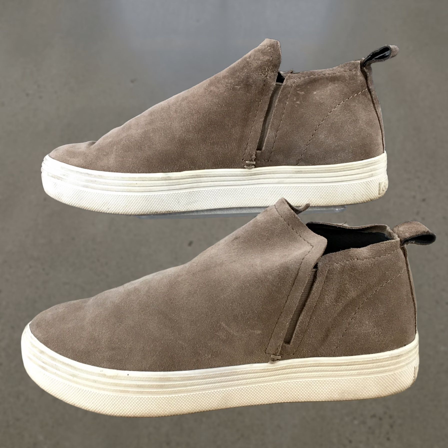 Dolce Vita Dolce Vita Tate Sneakers Womens 11 Taupe Suede Leather High Top Casual Shoes Size L / US 10 / IT 46 - 1 Thumbnail