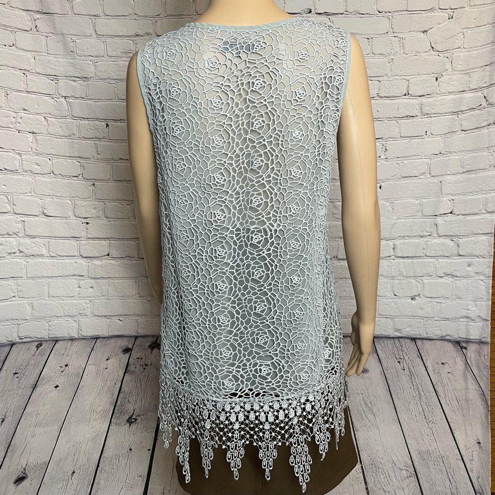 Other New Ryu Grey Sleeveless Lace Top With Fringe Size L Size L / US 10 / IT 46 - 5 Thumbnail