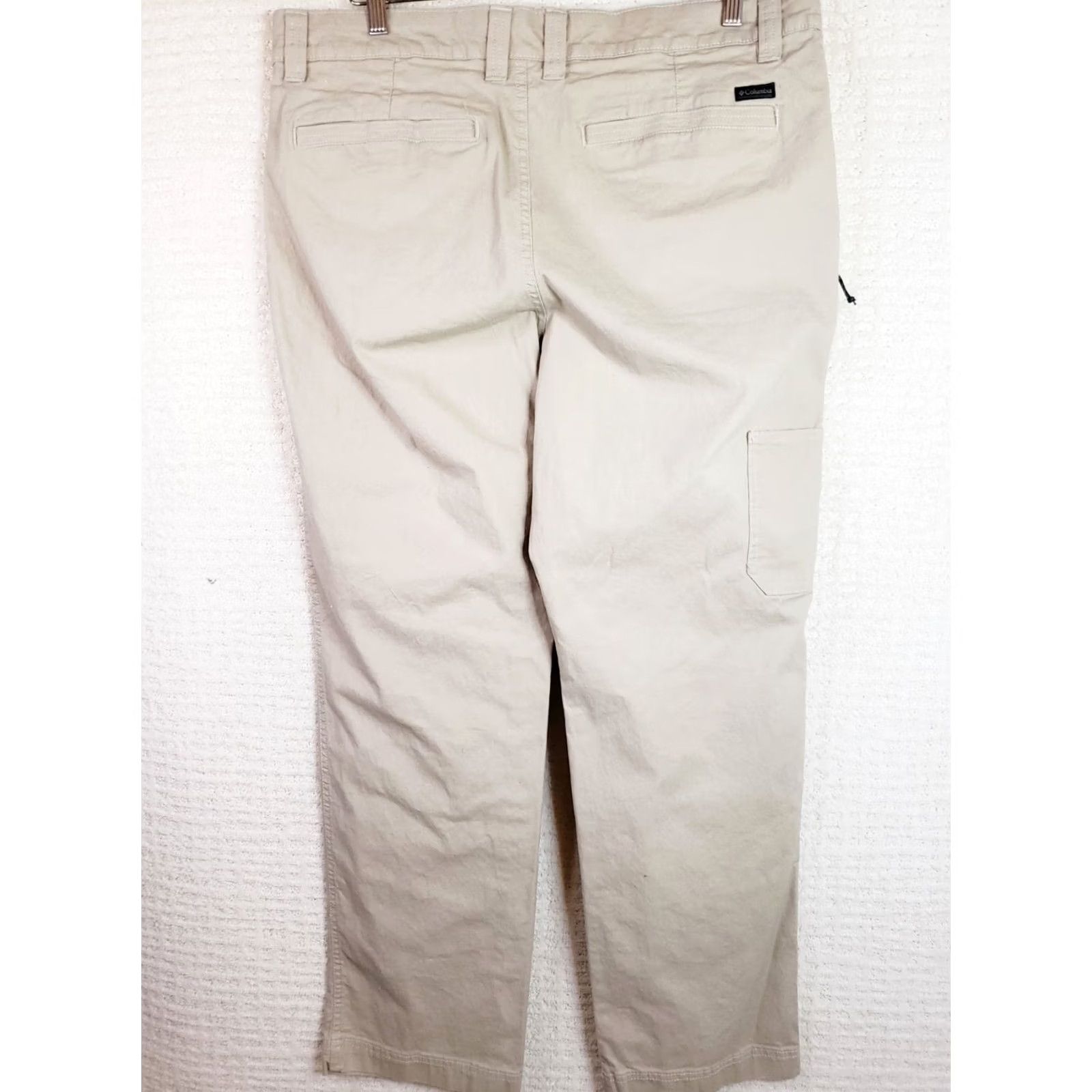 Vintage Columbia Men's Straight Pants 38X30 Beige Regular Fit 5-Pocket Zipper Side Pocket Machine Washable Logo Size US 38 / EU 54 - 7 Thumbnail