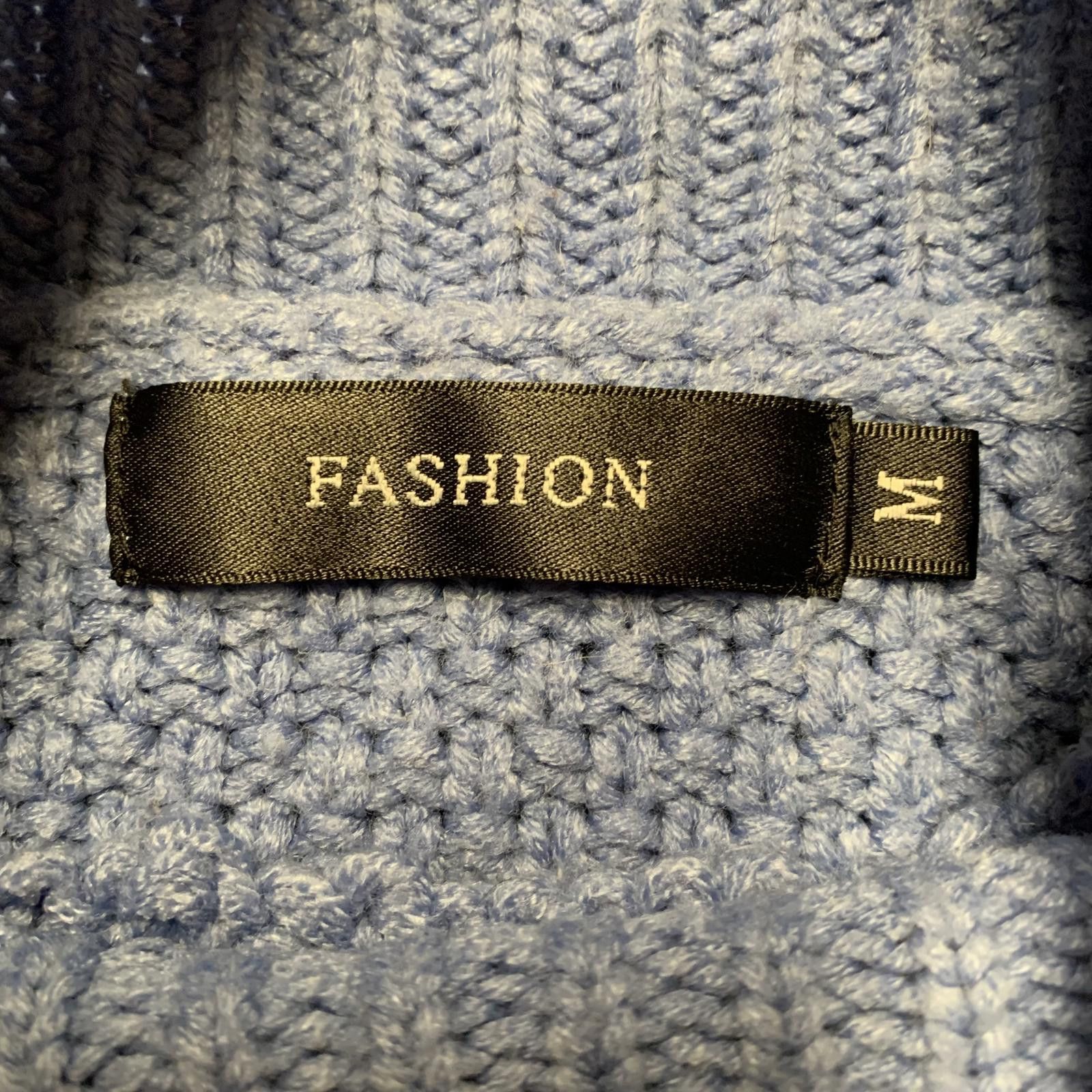 Unknown London Fashion Women's Unisex M Blue Textured Crew Neck Sweater Size US M / EU 48-50 / 2 - 3 Thumbnail