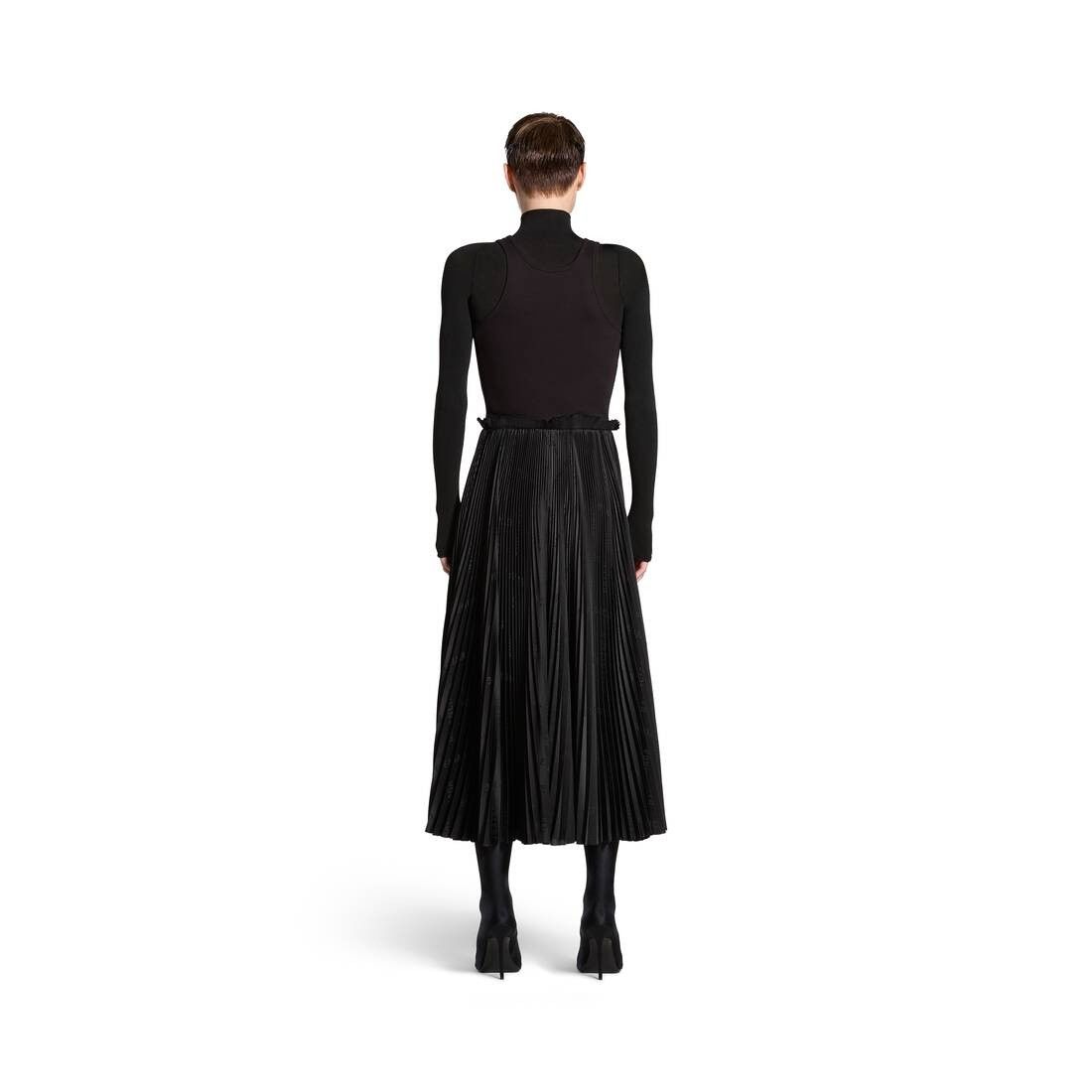 Balenciaga o1la1rc1a0725 Bal Diagonal Allover Tank Top Pleated Dress Size XS / US 0-2 / IT 36-38 - 6 Thumbnail