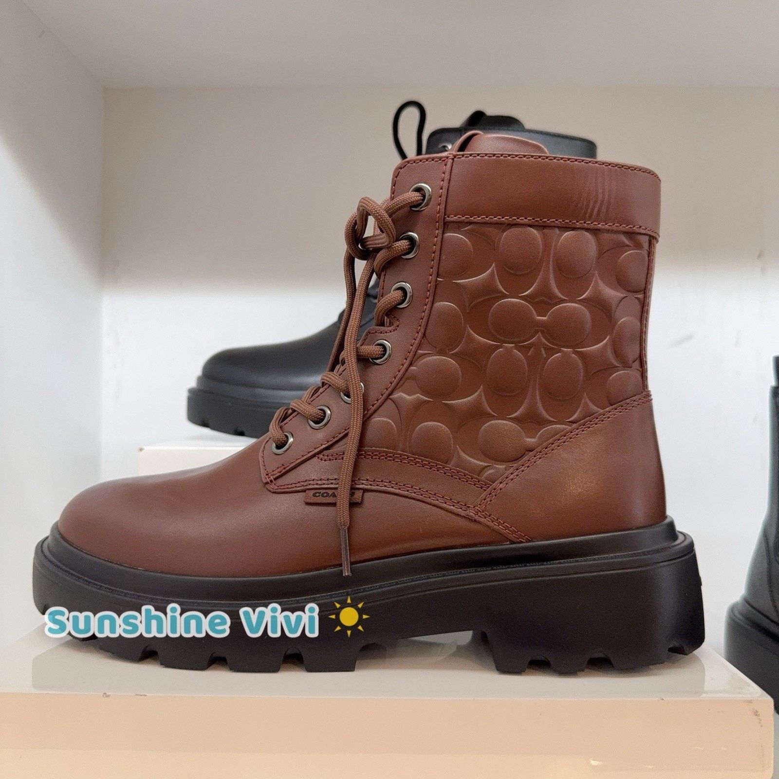 Coach NWT Coach Men's Combat Boot Leather Vintage Brown CCW08 us 9 Size US 9 / IT 39 - 1 Thumbnail