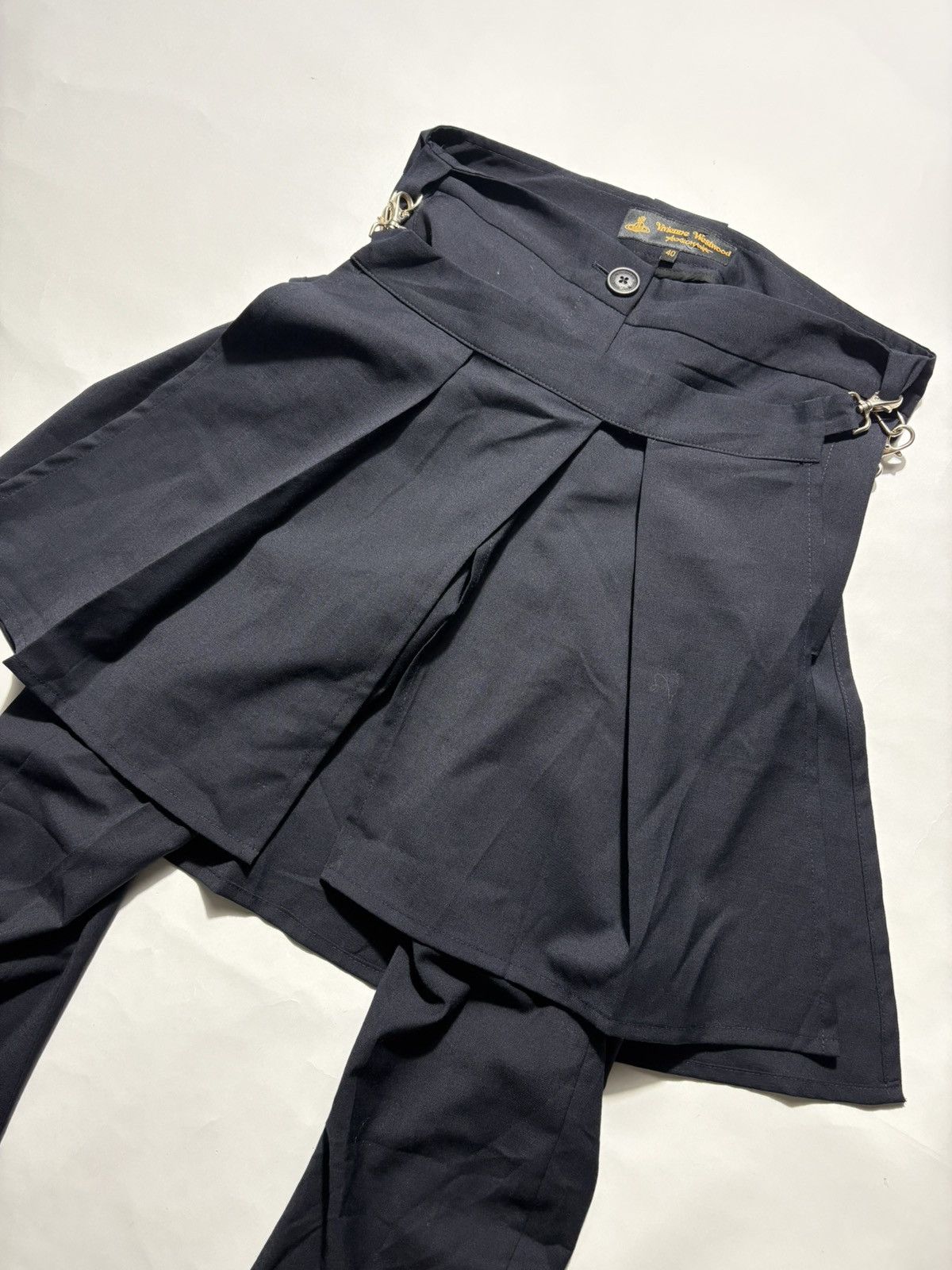 Vivienne Westwood VIVIENNE WESTWOOD ANGROMANIA DECONSTRUCTED KILT TROUSER PANT Size 27" / US 4 / IT 40 - 4 Thumbnail