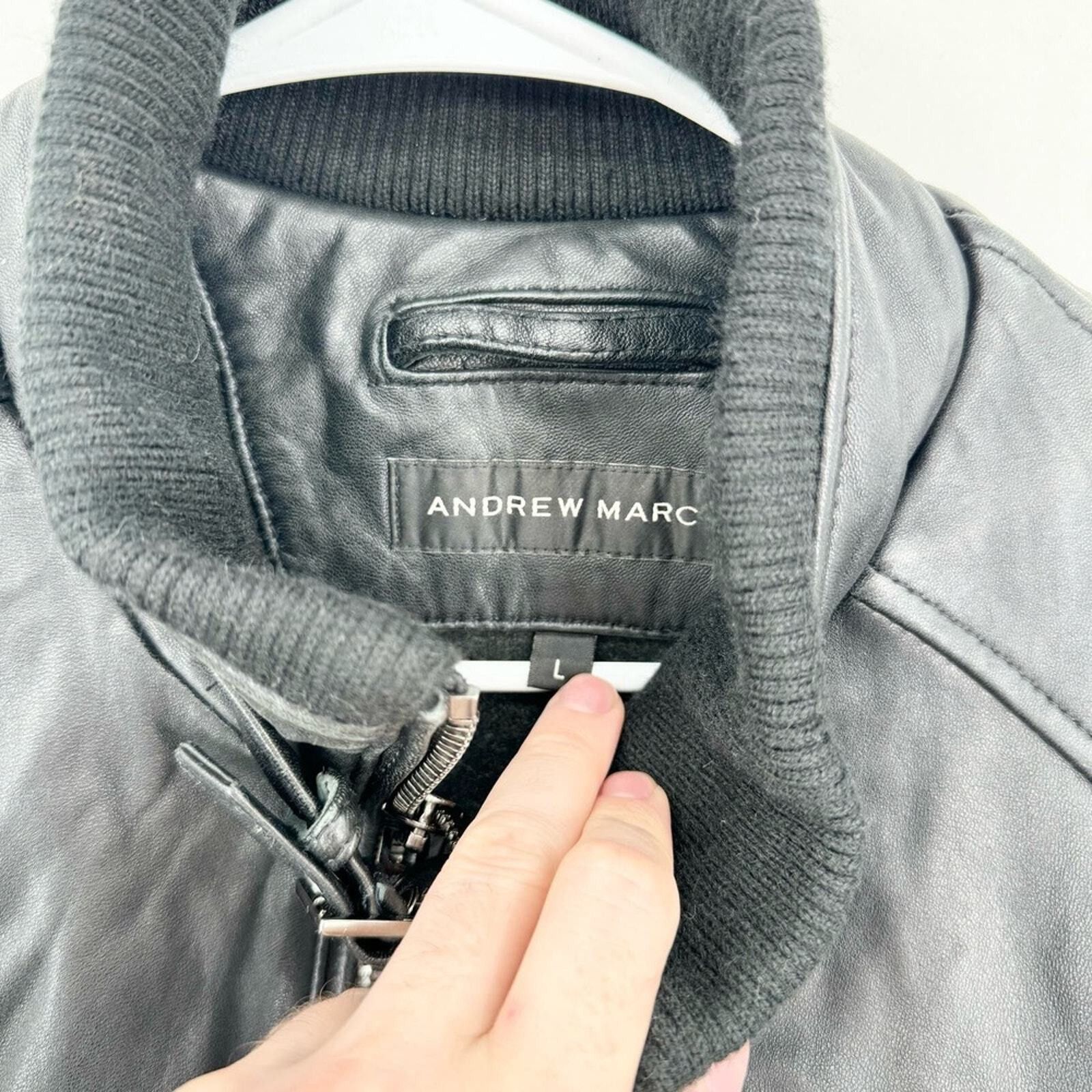 Andrew Marc Andrew Marc Leather Full Zip Black Fabian Jacket Size Large Size L / US 10 / IT 46 - 8 Thumbnail