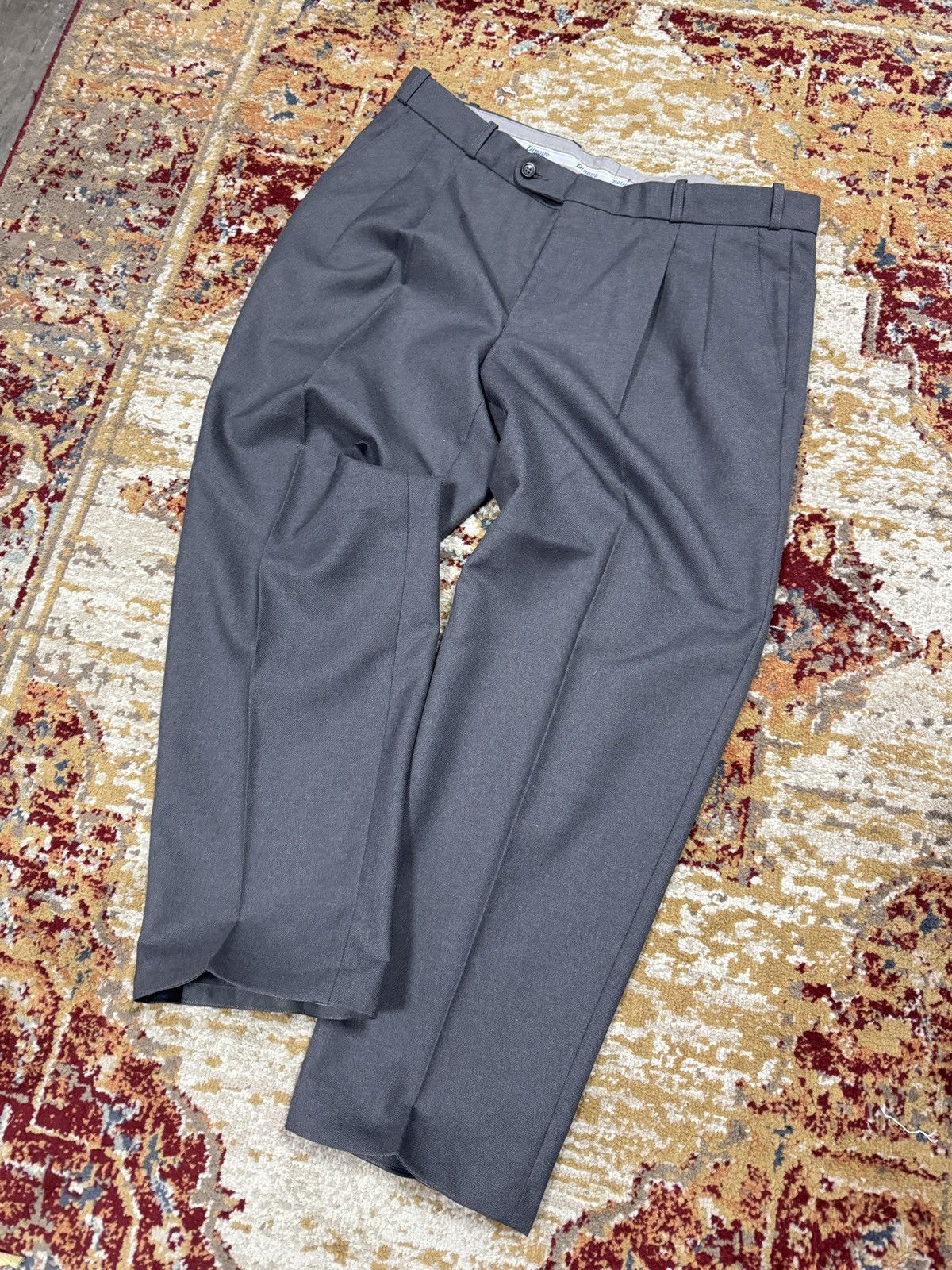 Vintage 1980s Wool Suit Pants Baggy Trousers Blend Balenciaga Rick Size US 36 / EU 52 - 1 Thumbnail