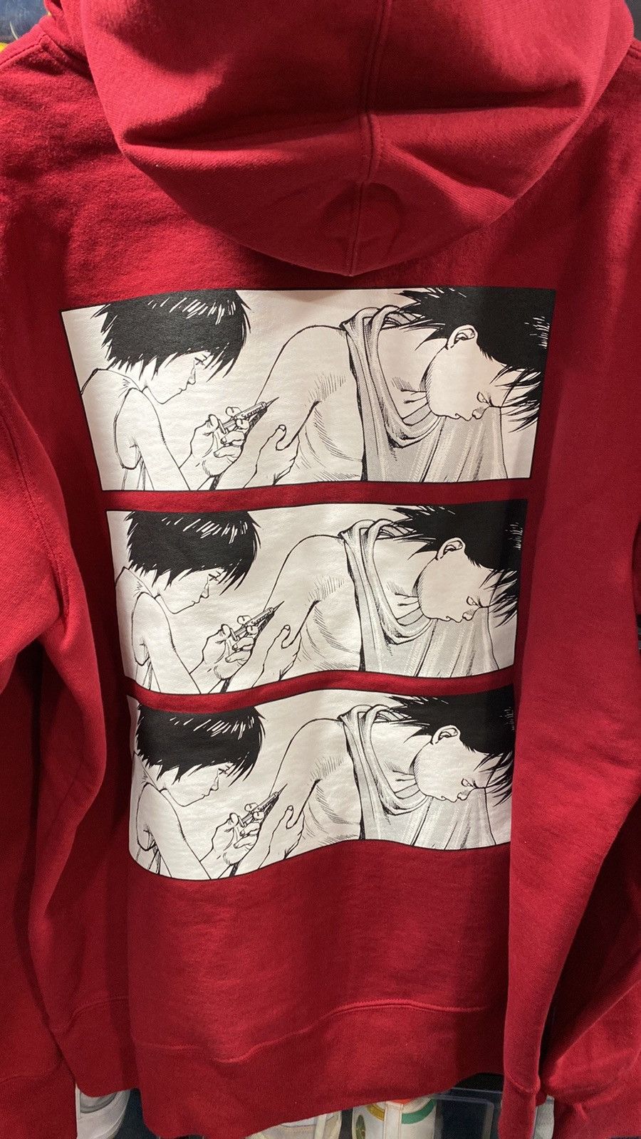 SUPREME x AKIRA SYRINGE ZIP-UP SWEATSHIRT • XL • CARDINAL