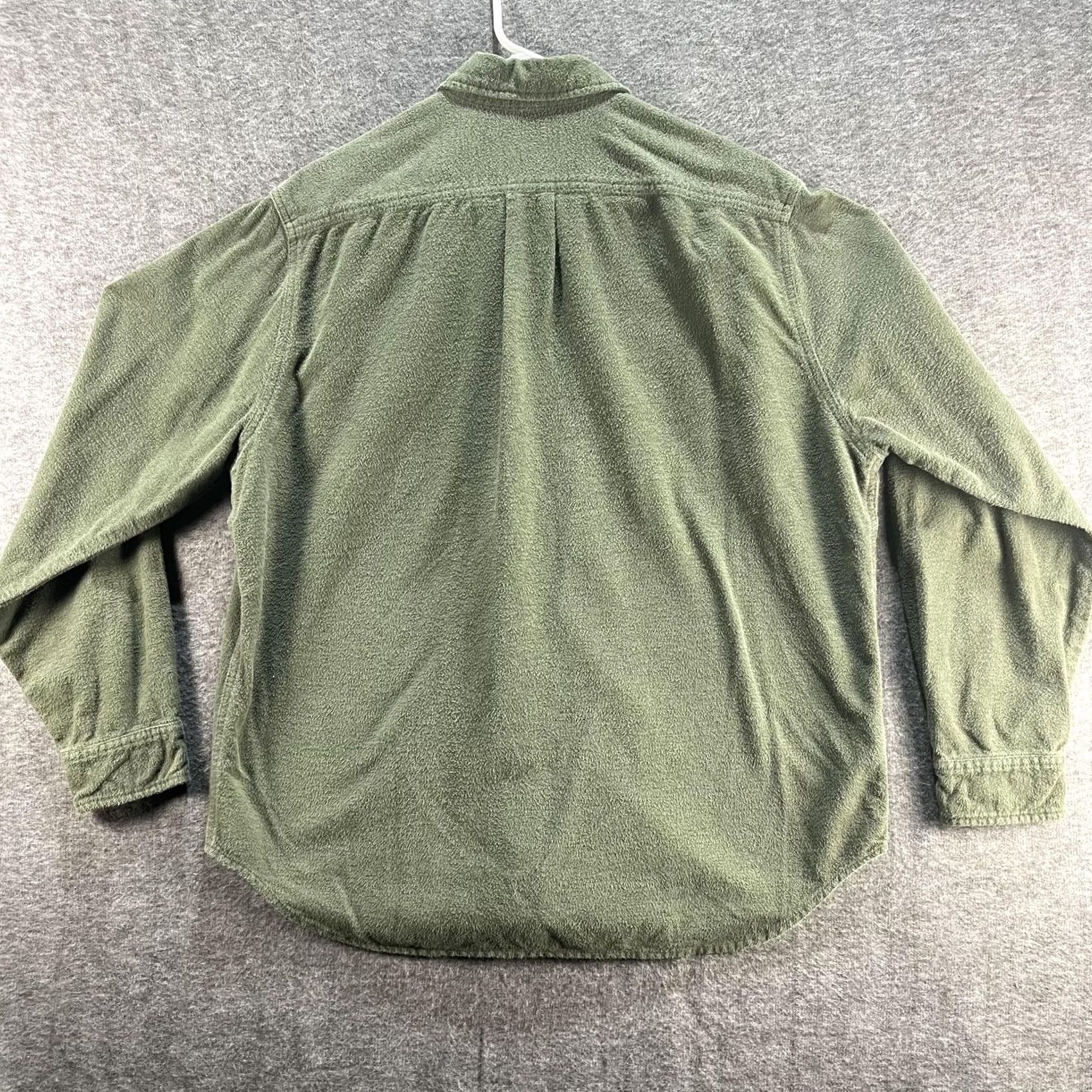 Eddie Bauer Eddie Bauer Fleece Shirt Jacket Mens Large Olive Green Button Front Shacket Size US L / EU 52-54 / 3 - 4 Thumbnail