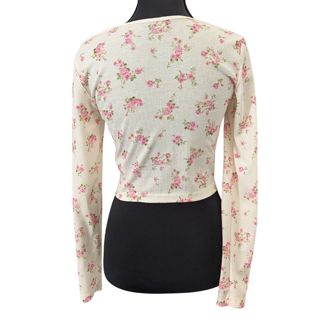 Shein Shein Cottagecore V-Scoop Neck Floral Top | Women's XS Size XS / US 0-2 / IT 36-38 - 2 Thumbnail