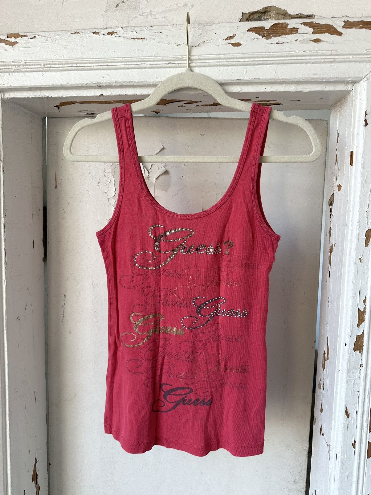 Beauty Beast × If Six Was Nine × Vintage Vintage Guess Printed Tank Top Size S / US 4 / IT 40 - 1 Thumbnail