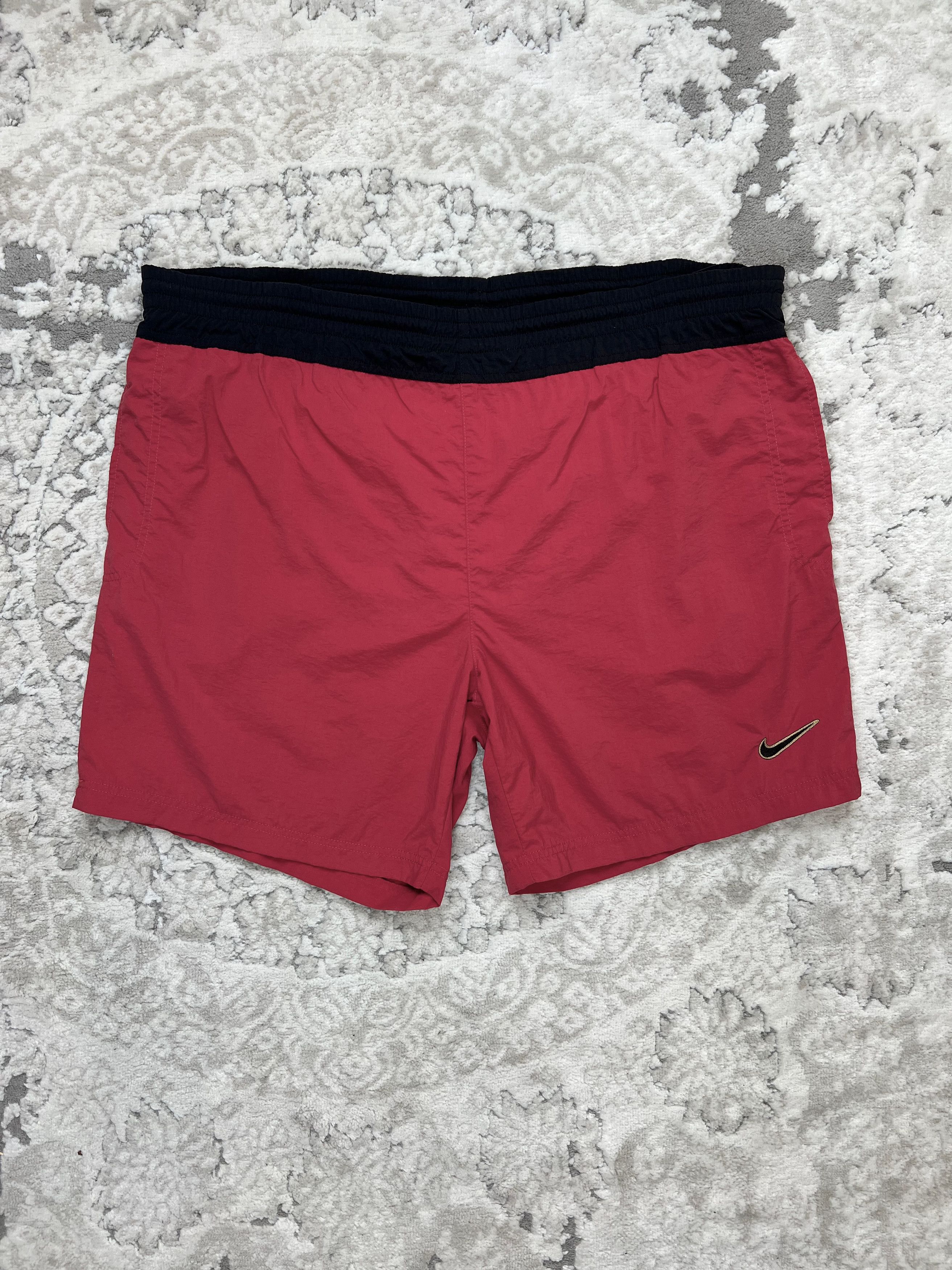 Nike × Vintage Vintage 90s Nike Swim Shorts with Embroidered Swoosh Size US 40 / EU 56 - 1 Thumbnail