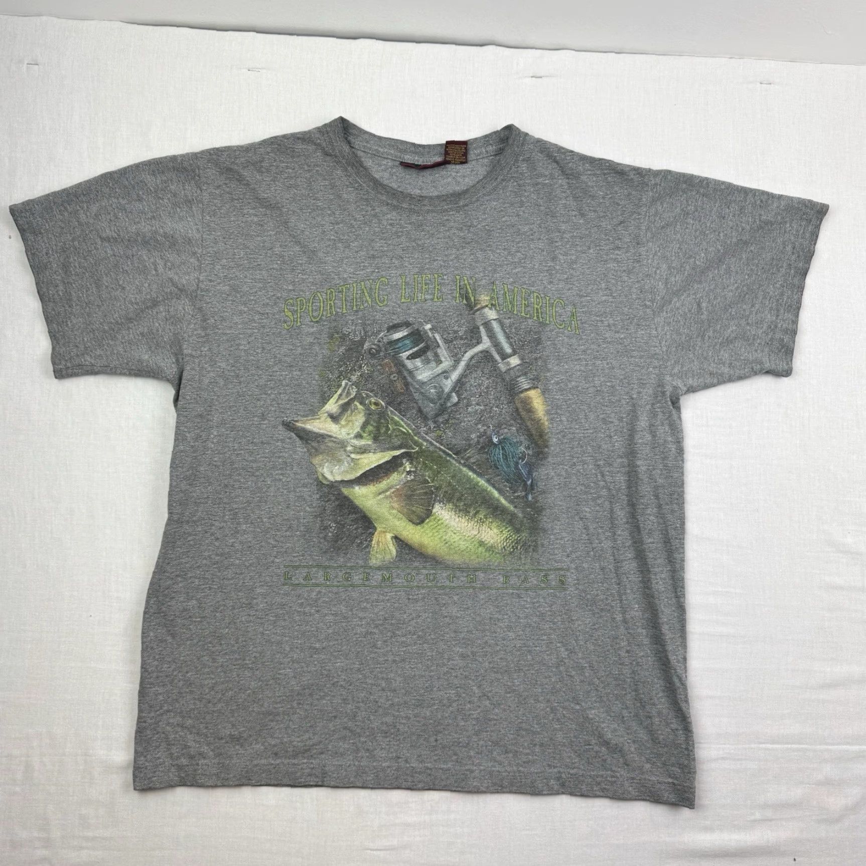 Vintage VINTAGE Saddlebred Gray Short Sleeve T-Shirt Adult Medium Nature Animals Fishing Y2K Mens Size US M / EU 48-50 / 2 - 2 Thumbnail