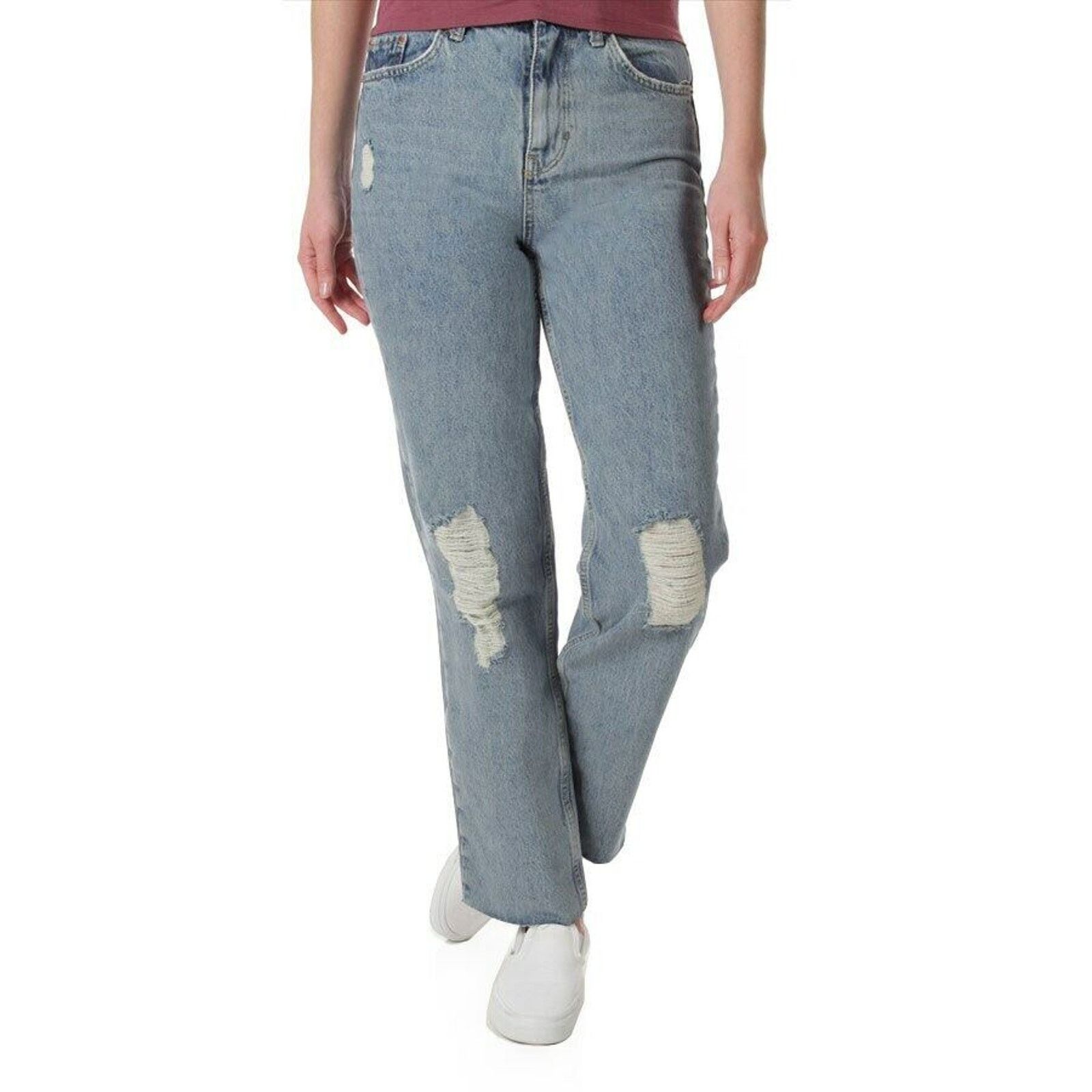 Bdg BDG Women Light Wash Denim Raw Hem Straight Leg Jean Size 25 Size 25" / US 0 / IT 36 - 1 Thumbnail