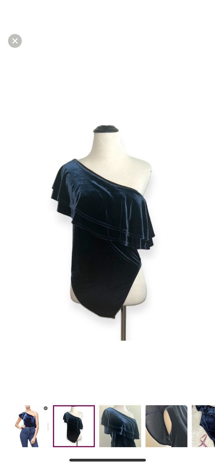 Good American Good American large ruffle one shoulder bodysuit Size L / US 10 / IT 46 - 1 Thumbnail