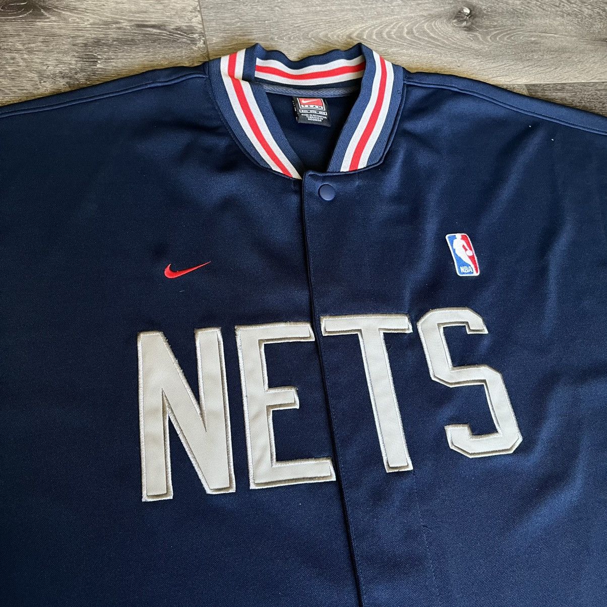 NBA × Nike × Vintage Vintage Nike New Jersey Nets Throwback Warm Up Jersey 1980 Size US XXL / EU 58 / 5 - 3 Thumbnail