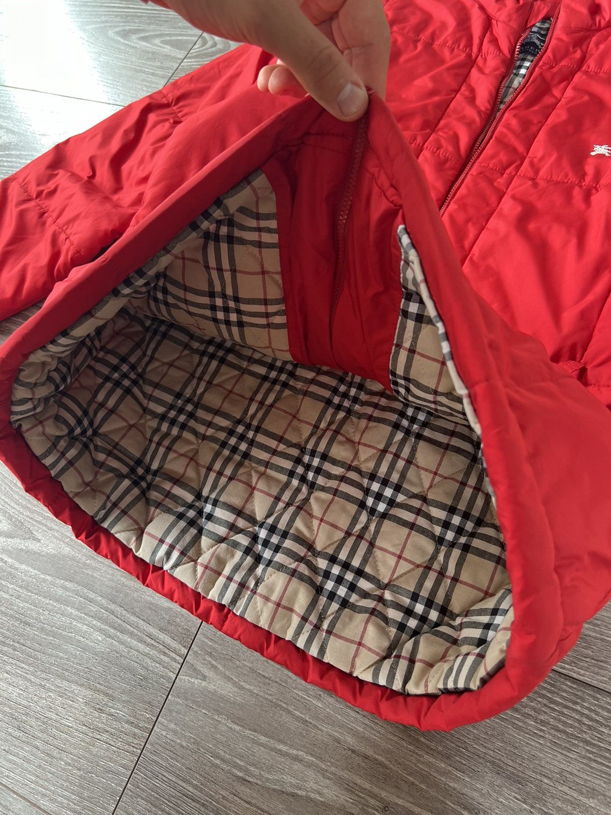 Burberry × Vintage ‼️VINTAGE BURBERRY FULL CELL RED WARM WINTER JACKET‼️ Size M / US 6-8 / IT 42-44 - 20 Thumbnail
