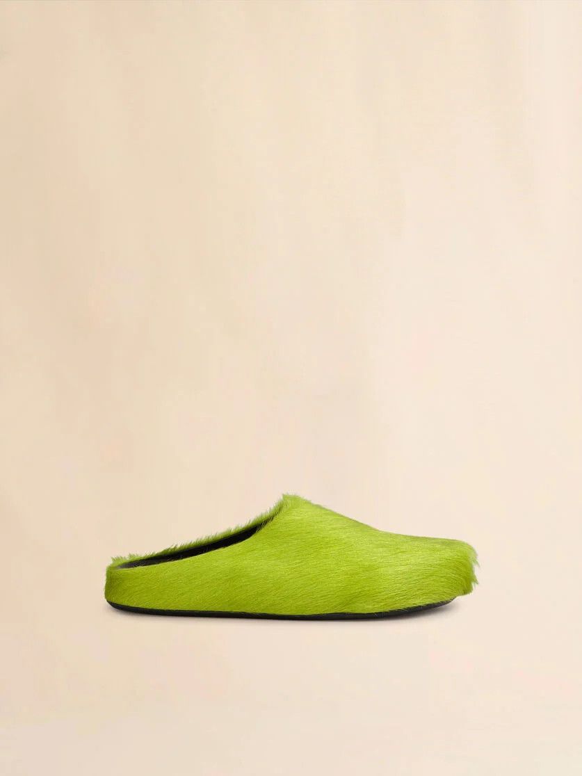 Marni o1w1db10426 Long-Haired Calfskin in Green Size US 12 / EU 45 - 1 Thumbnail