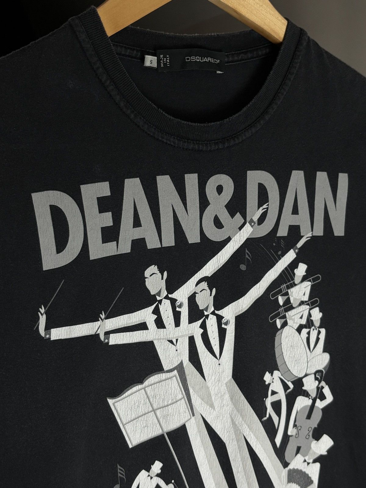 Dsquared2 Dsquared2 Dean & Dan Jazz Vintage Distressed Avant Garde Tee Size US S / EU 44-46 / 1 - 3 Thumbnail