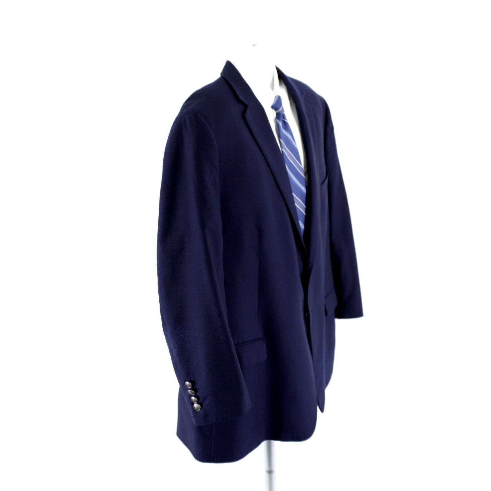 Joseph Abboud Joseph Abboud Reda Super 110s Textured Wool Blue 2 Silver Bu Size 50R - 9 Thumbnail