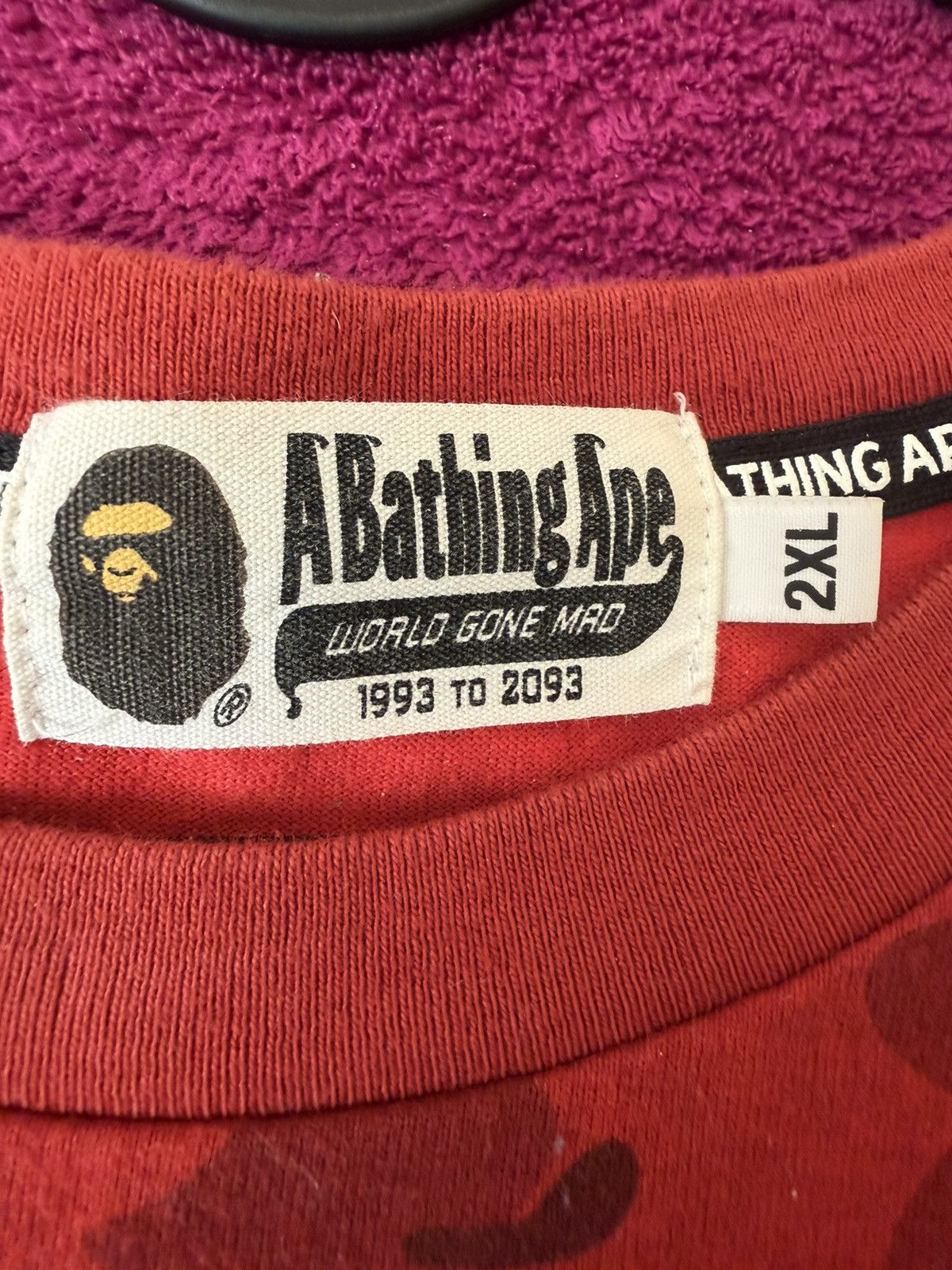 Bape Bape Red Camo T-Shirt Size US XXL / EU 58 / 5 - 3 Thumbnail