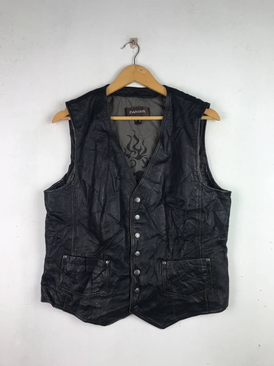 Japanese Brand × Vintage Vintage Rare Design Leather Vest Size US M / EU 48-50 / 2 - 1 Thumbnail