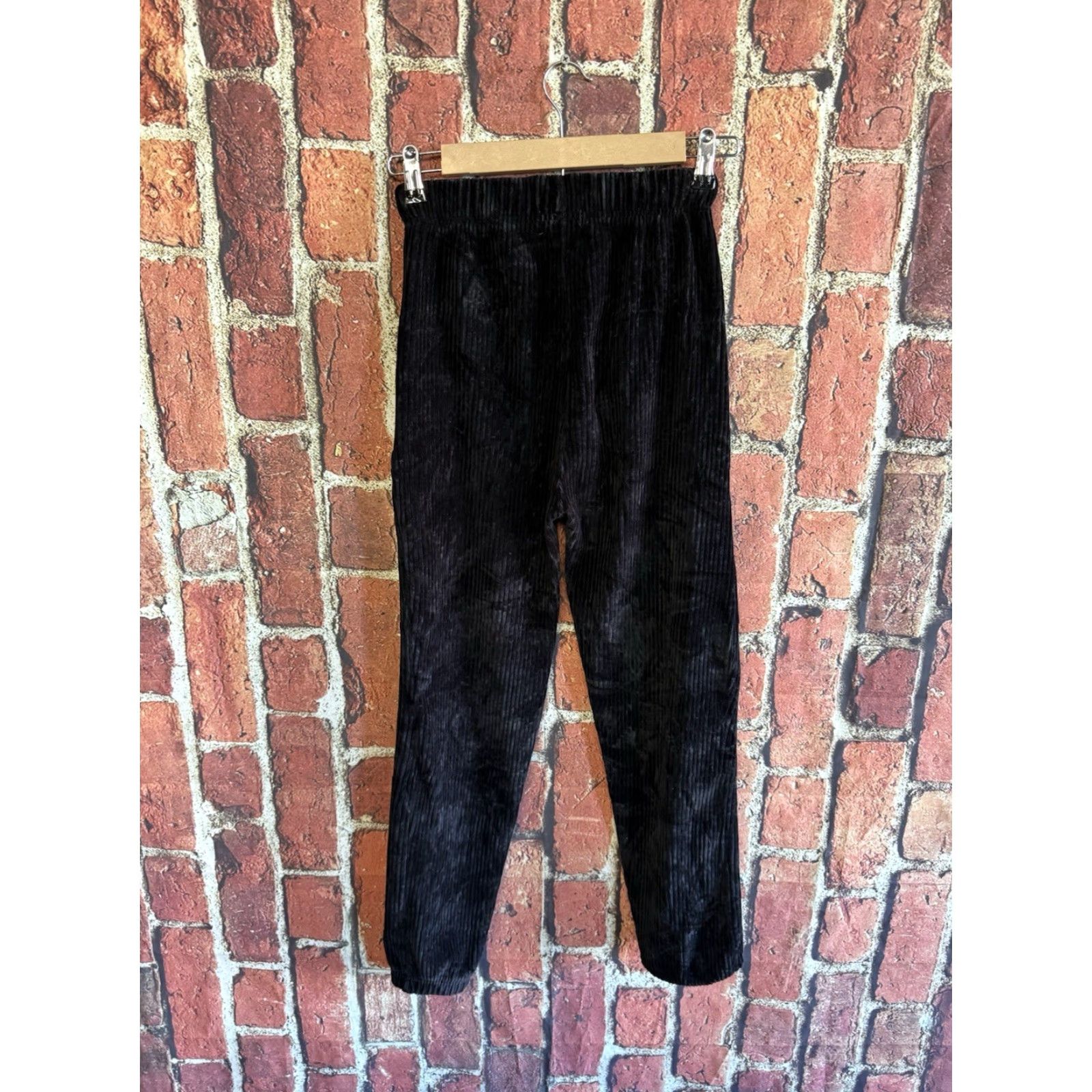 Oak + Fort Oak + Fort Womens Black Corduroy Jogger Chino Pants Size Small Size 28" / US 6 / IT 42 - 2 Thumbnail