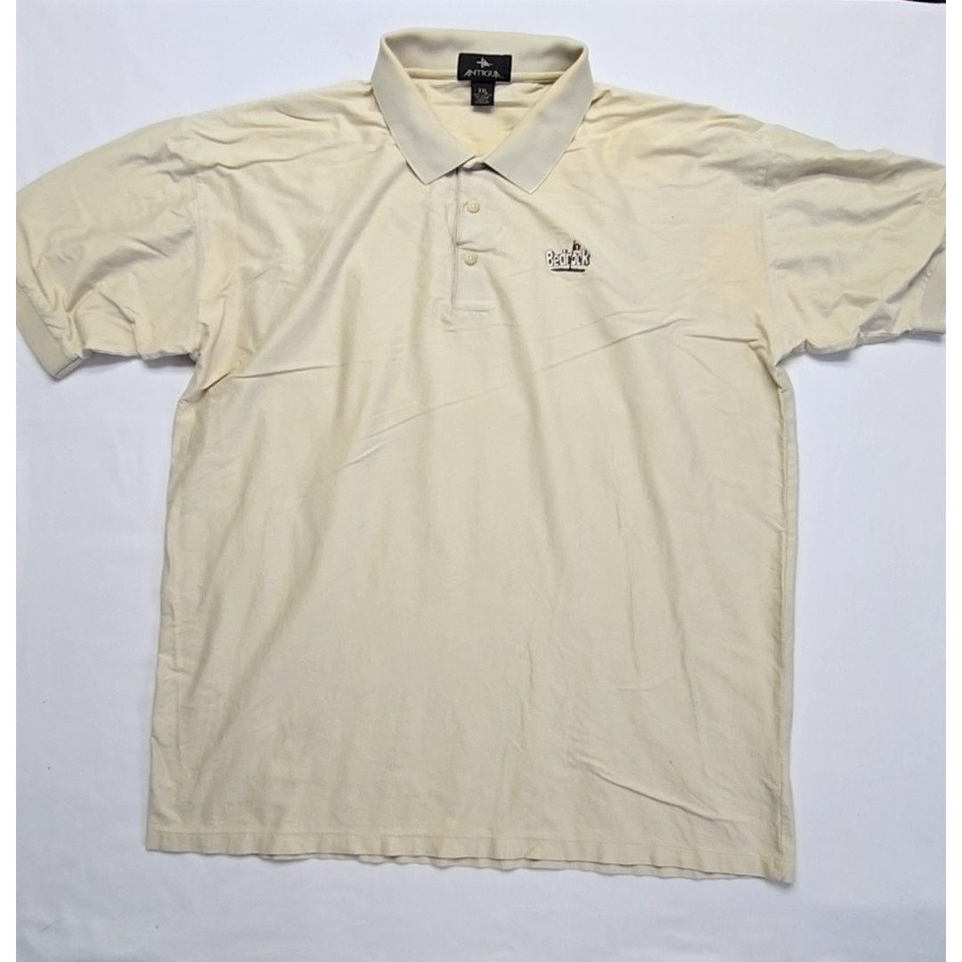 Antigua Vintage Antigua Bedrock Golf Polo Embroidered Beige XXL Size US XXL / EU 58 / 5 - 1 Thumbnail